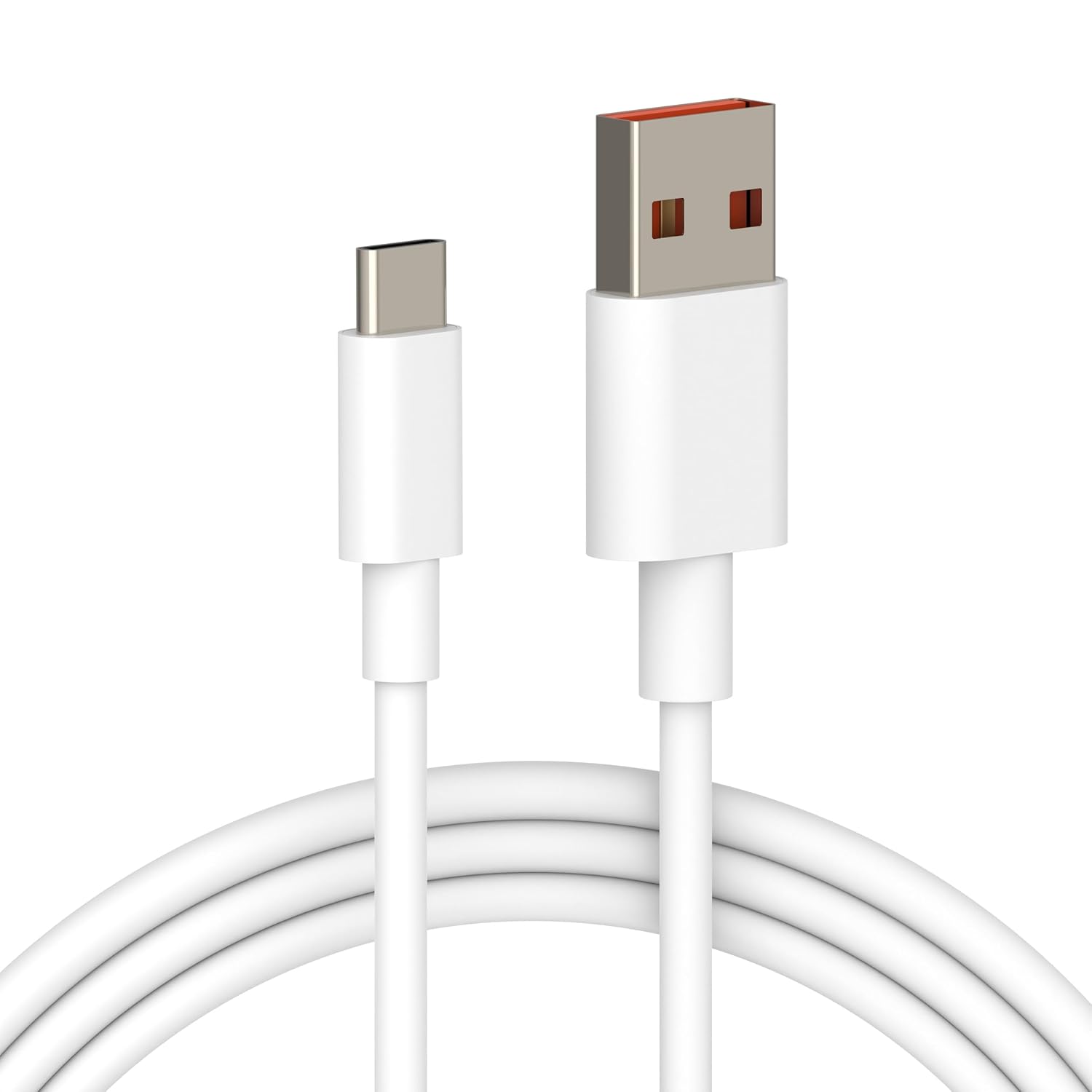 120W USB to Type-C Hypercharge Cable by Sounce | 6A Fast Charging & 480Mbps Data Sync Cord – Compatible with Xiaomi, Redmi, Poco (1 Meter, White)