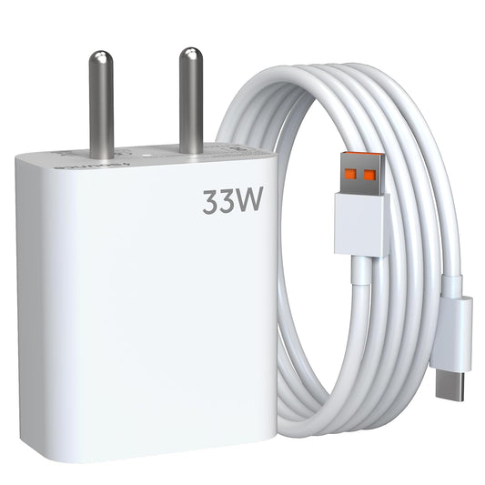 33W & 67W USB Type-C Fast Charger with Cable | Quick Charge 3.0 Adapter for Mi, Redmi, Poco, and Other Type-C Devices – Sounce Super-Fast Charging Wall Plug