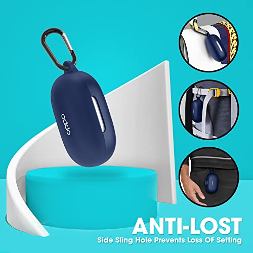 Sounce Anti Fall Dust Protection Case Cover for Oppo Enco Buds Headphones Case Silicone Headset case with Keychain (Case Cover only)