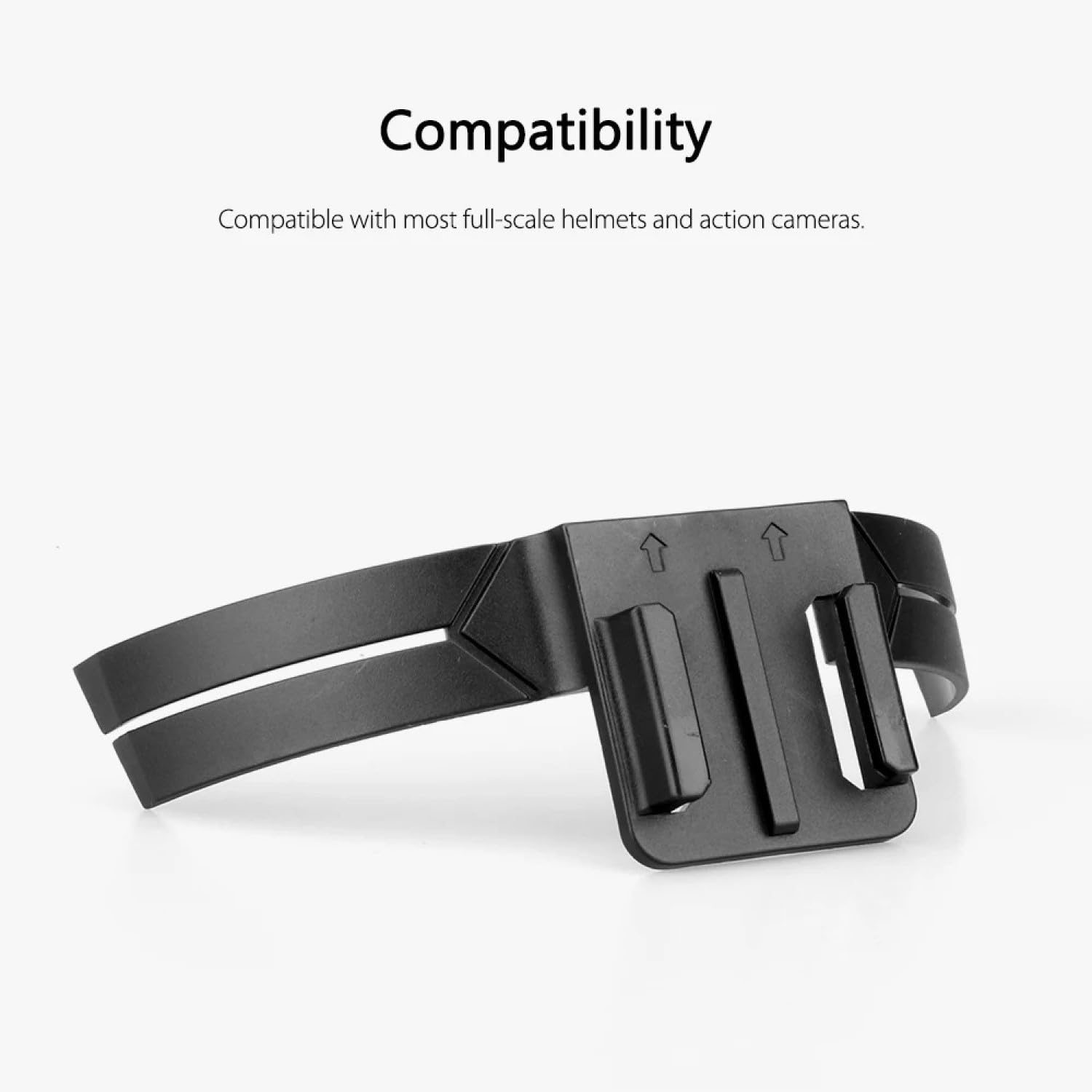 Sounce Action-cam Compatible Chin Mount for Motorcycle Helmets | Secure and Convenient for GoPro and Action Cameras | 3M VHB Tape