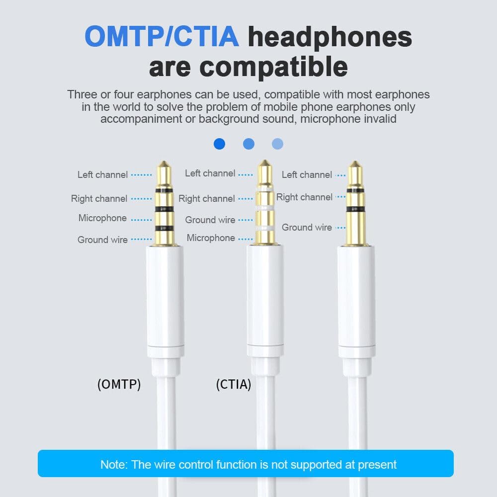 Sounce USB to 3.5mm Female Adapter, USB Headphone Audio Jack External Stereo Sound Cable Cord Splitter for MacBook, Laptop, Linux, PS4, Headset - Grey
