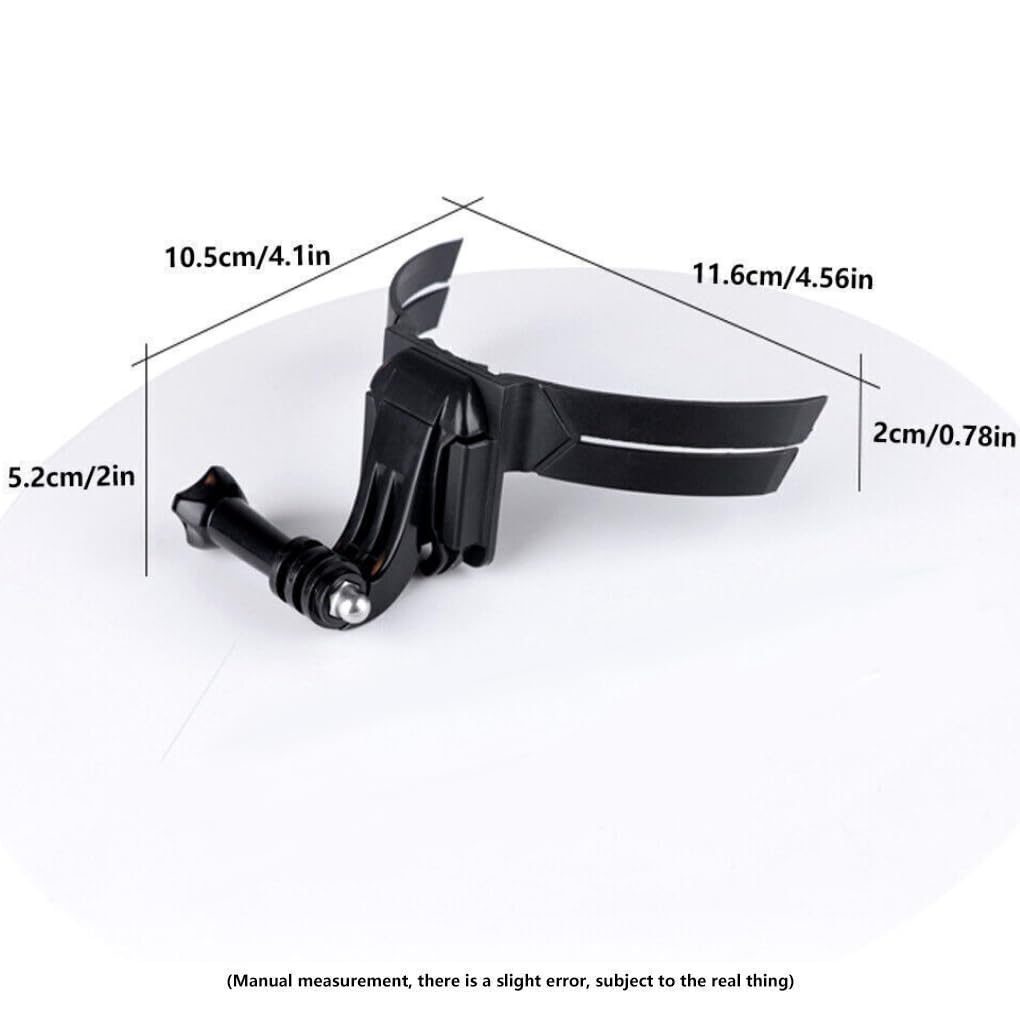 Sounce Action-cam Compatible Chin Mount for Motorcycle with J-Hook and Screw Helmets Secure and Convenient Helmet for GoPro and Action Cameras with Speed 160kmph - Black
