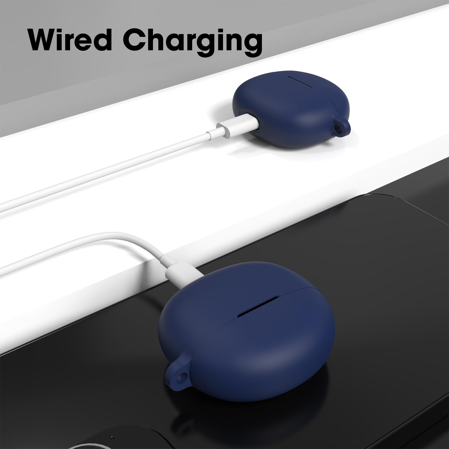 Sounce Portable Silicone Cover Scratch-Resistant, Non-Slip Grip, Carabiner Clip Compatible with Keychain for Boat 141 Pro Full Protection Water Resistant Shockproof Case Anti Fall Anti Dust - Blue