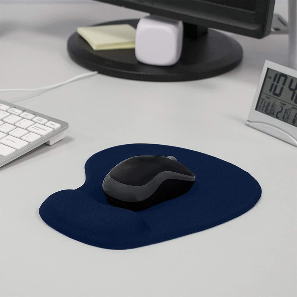Sounce Ergonomic Mouse Pad with Gel Wrist Rest – Non-Slip, Washable & Pain Relief Support (Blue)
