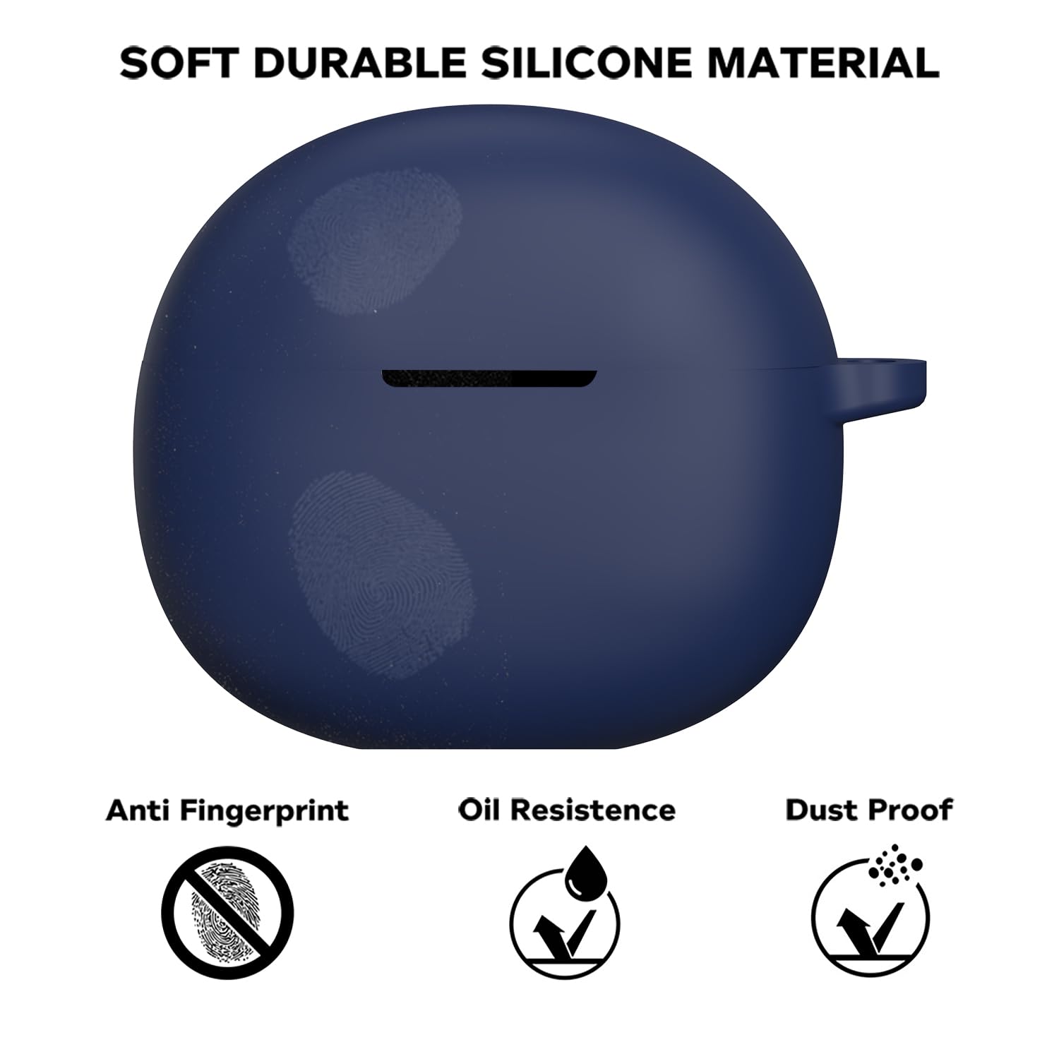 Sounce Portable Silicone Cover Scratch-Resistant, Non-Slip Grip, Carabiner Clip Compatible with Keychain for Boat 141 Pro Full Protection Water Resistant Shockproof Case Anti Fall Anti Dust - Blue