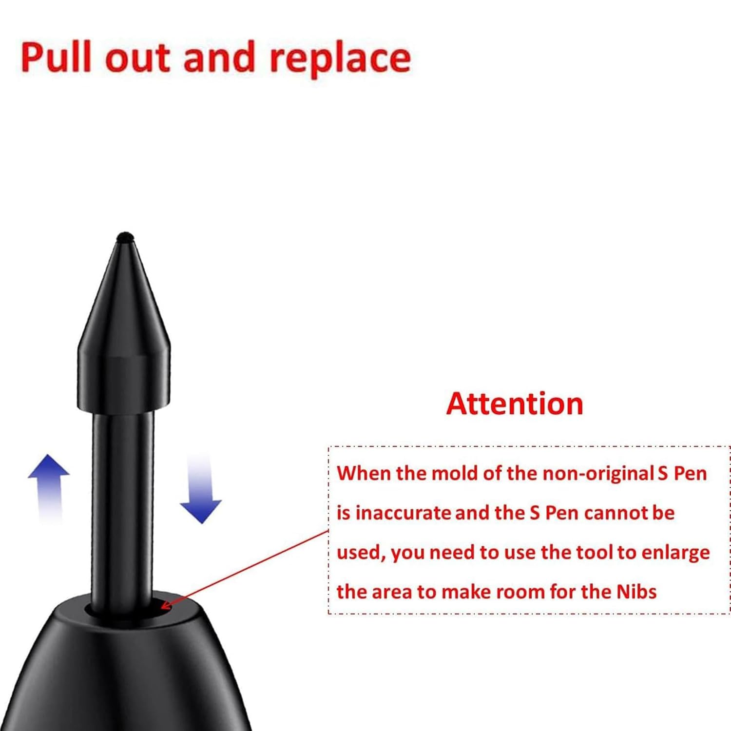 Sounce Stylus Pen Nib Replacement Nibs for Samsung S Pen Refill Tool Set Compatible with Spen Tab S6 S7+ Lite Note10 Note20 Nib Tip (Stylus Pen Not Included) - Black