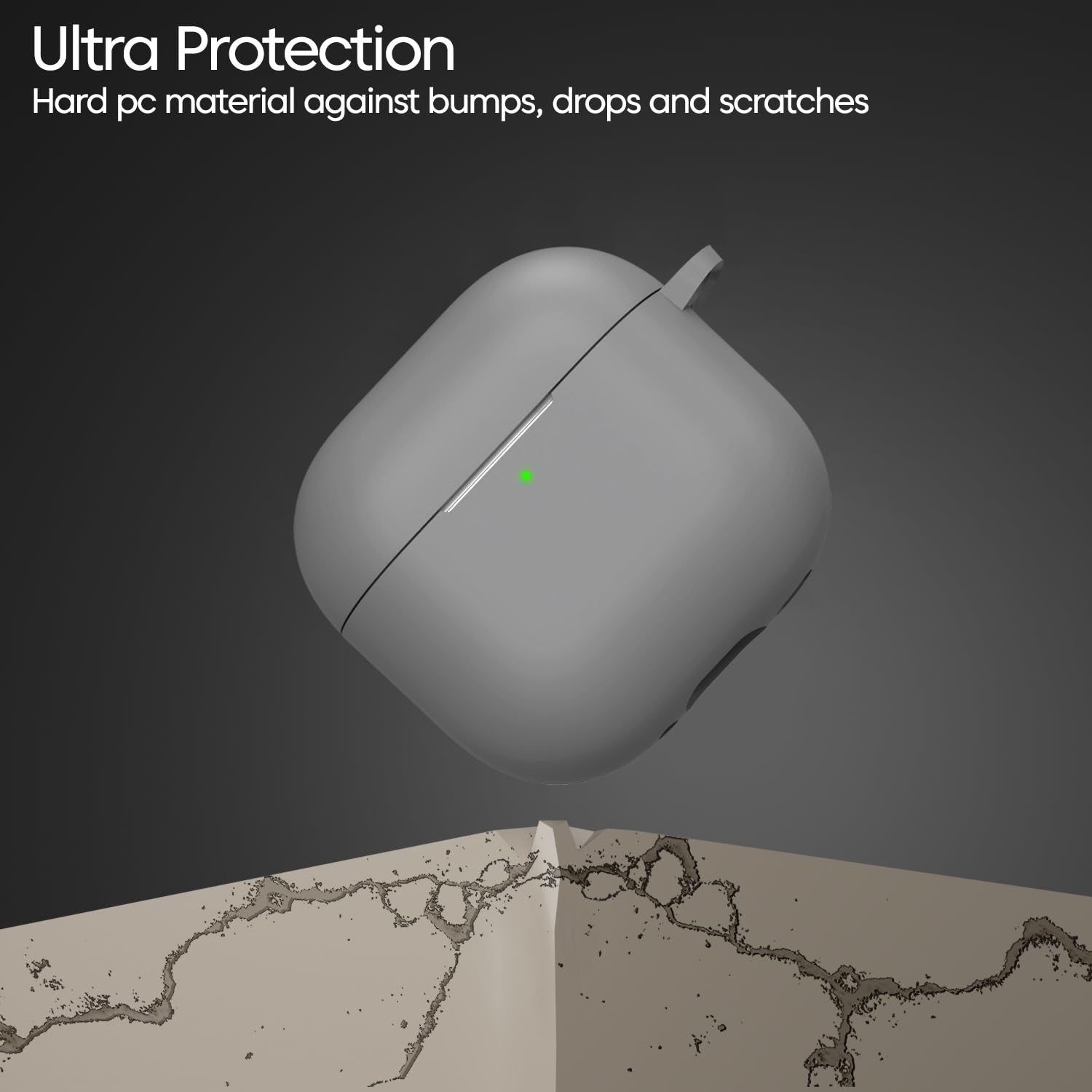 Sounce for Apple Airpods 4th Generation Case Cover(2024) | LED Visible | Cleaner Kit & Heavy-Duty Carabiner | Drop Protection | Anti-Scratch | 2.5mm Thick |Compatible with Airpods 4 Case for Women,Men