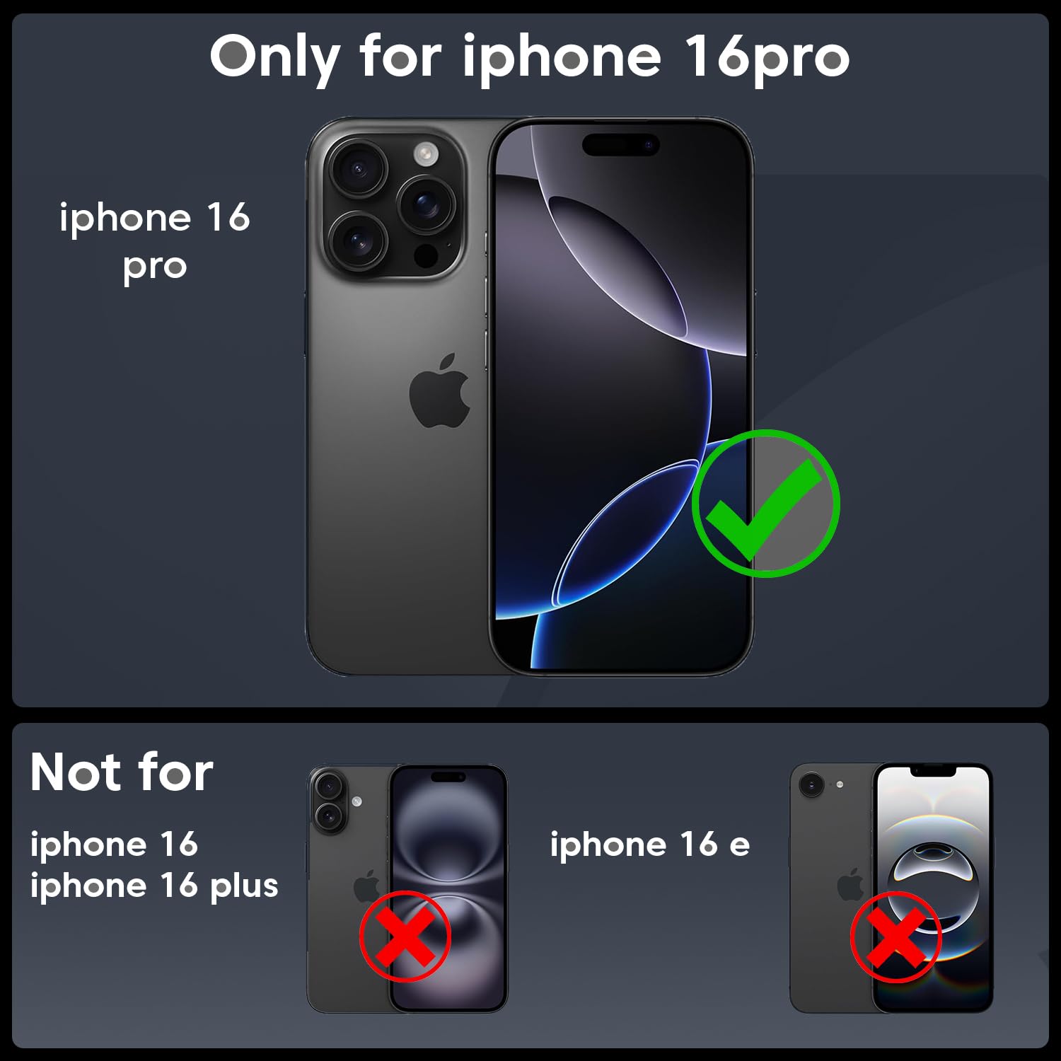 Sounce iPhone 16 Pro Case, MagSafe Compatible, Shockproof Military-Grade TPU Protection, HaloLock Magnetic Hybrid Case for iPhone 16 Pro, Durable, Slim, Design,(Frosted Black)