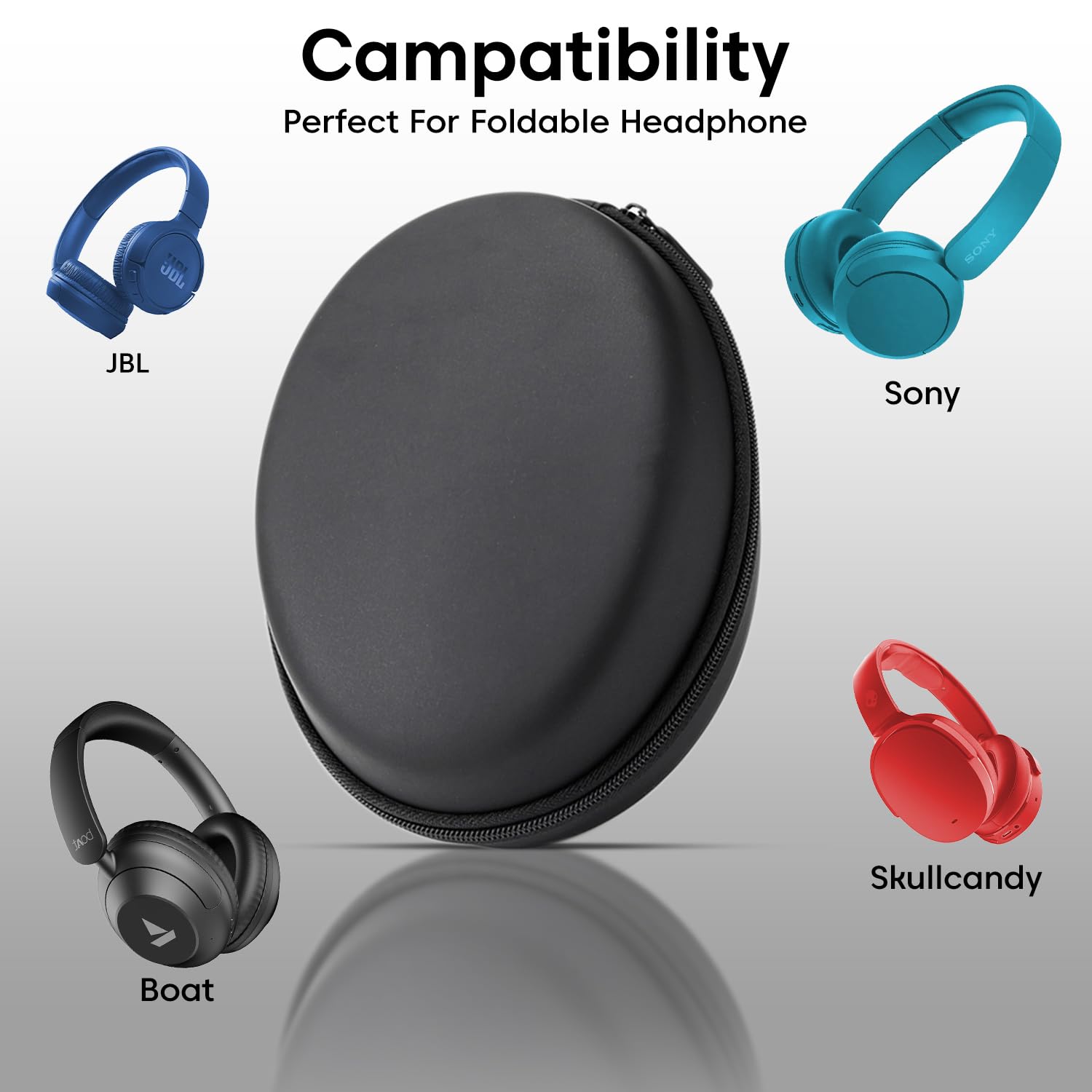 Sounce EVA Portable Storage Box for Earphones & Headphones | Hard Shell Carrying Case for Over-Ear Bluetooth Headset | Shockproof & Water-Resistant Travel Pouch