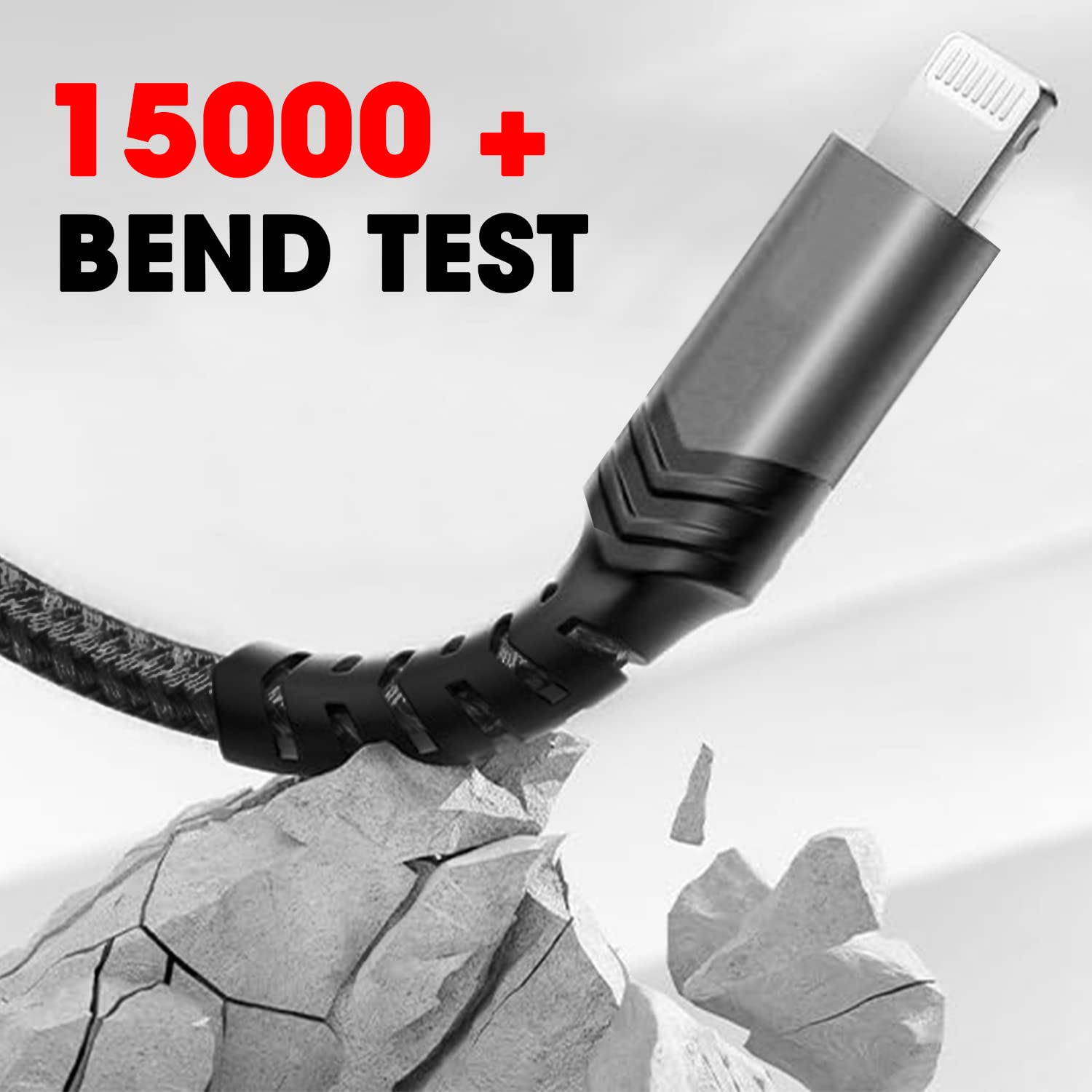 Sounce Nylon Braided USB to Lightning-Fast Charging and Data Sync Cable Compatible with iPhone 14,13, 12,11, X, 8, 7, 6, 5, iPad Air, Pro, Mini 1.5 Meter (Grey)