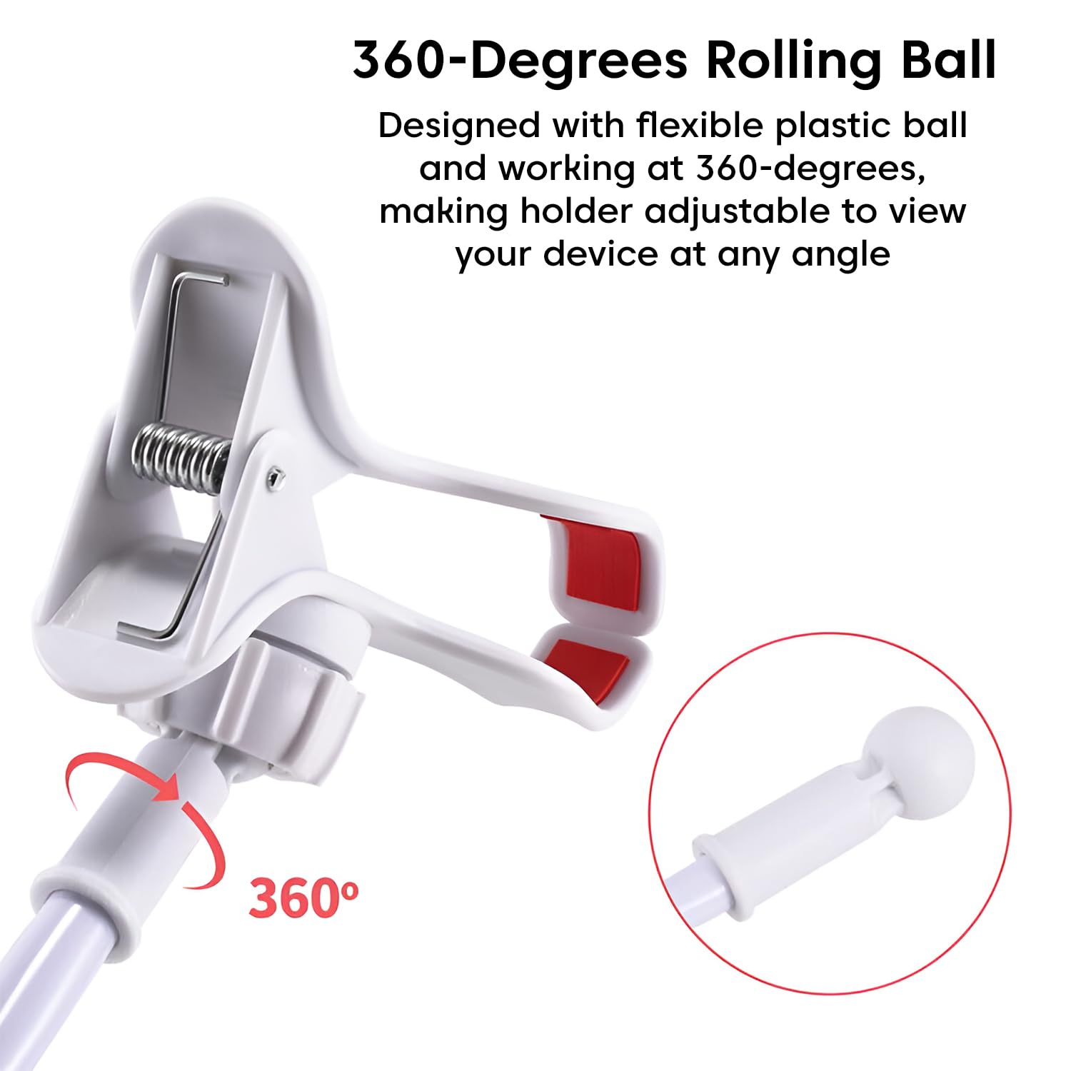 Sounce Flexible Foldable Mobile Tabletop Stand – 360° Rotating, Ergonomic Metal Phone Holder for Video Calls & Home Office