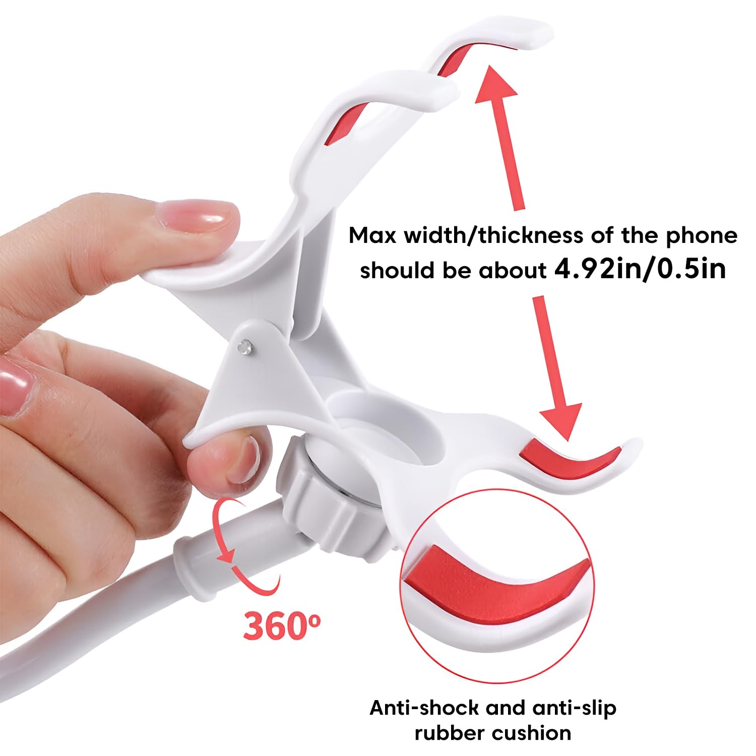Sounce Flexible Foldable Mobile Tabletop Stand – 360° Rotating, Ergonomic Metal Phone Holder for Video Calls & Home Office