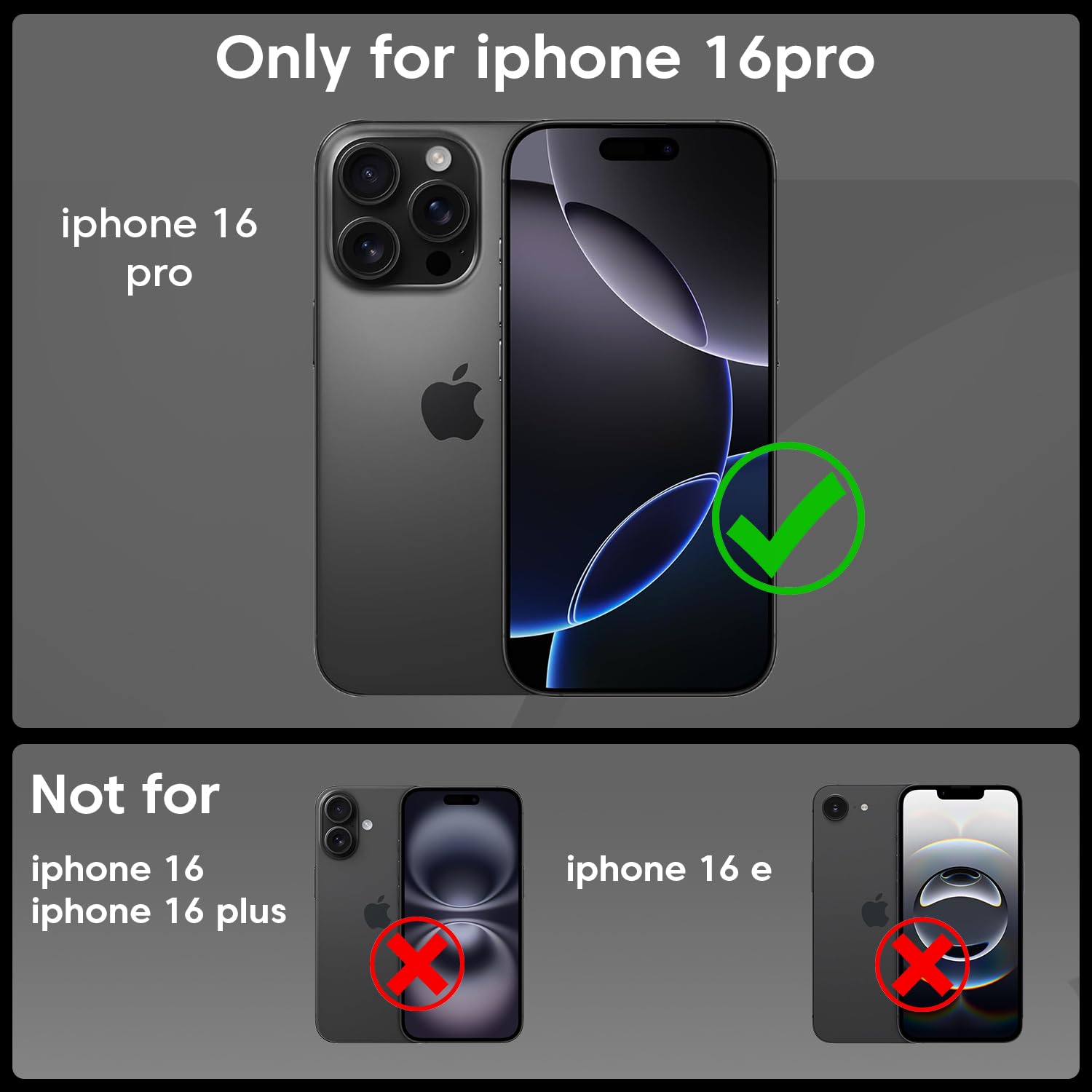 Sounce iPhone 16 Pro Case, MagSafe Compatible, Shockproof Military-Grade TPU Protection, HaloLock Magnetic Hybrid Case for iPhone 16 Pro, Durable, Slim, Design,(Frosted Black)