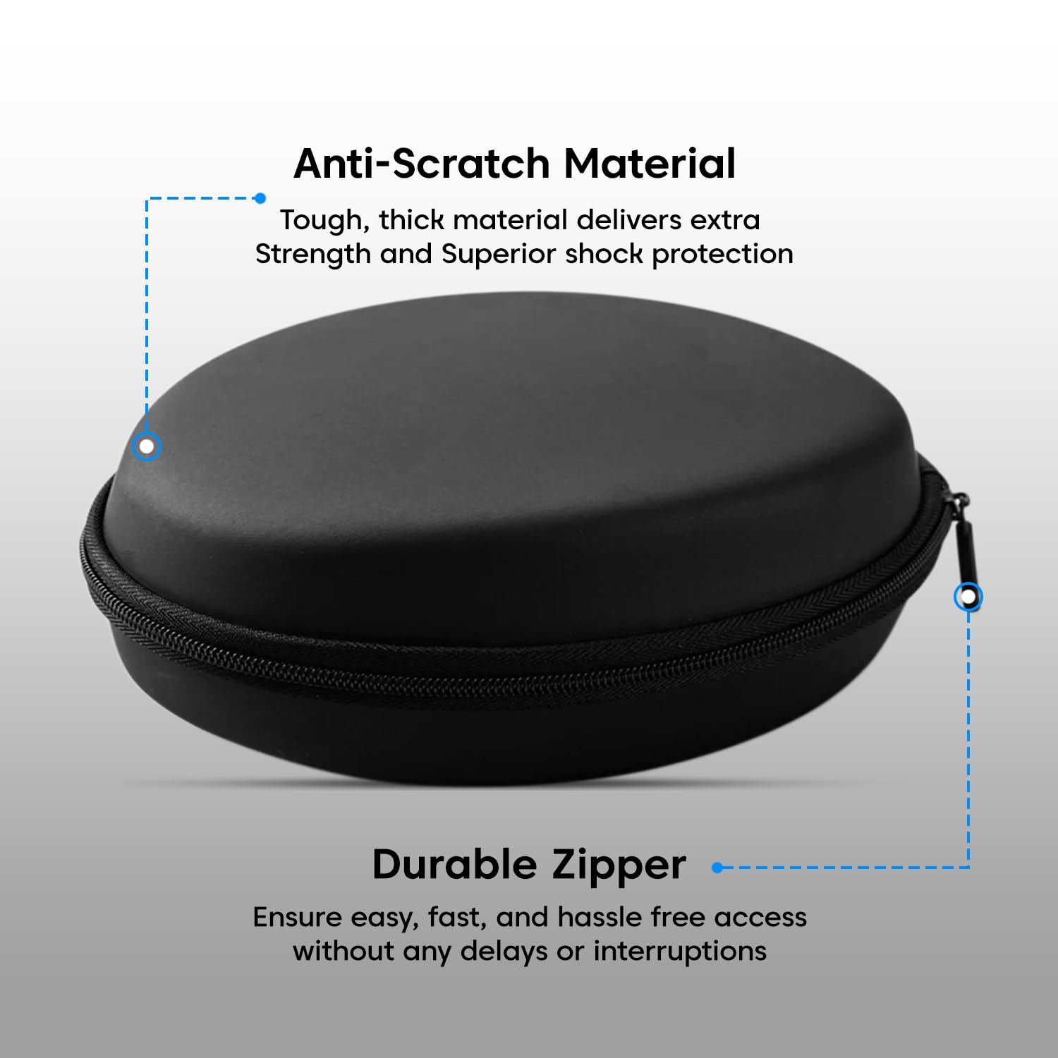 Sounce EVA Portable Storage Box for Earphones & Headphones | Hard Shell Carrying Case for Over-Ear Bluetooth Headset | Shockproof & Water-Resistant Travel Pouch