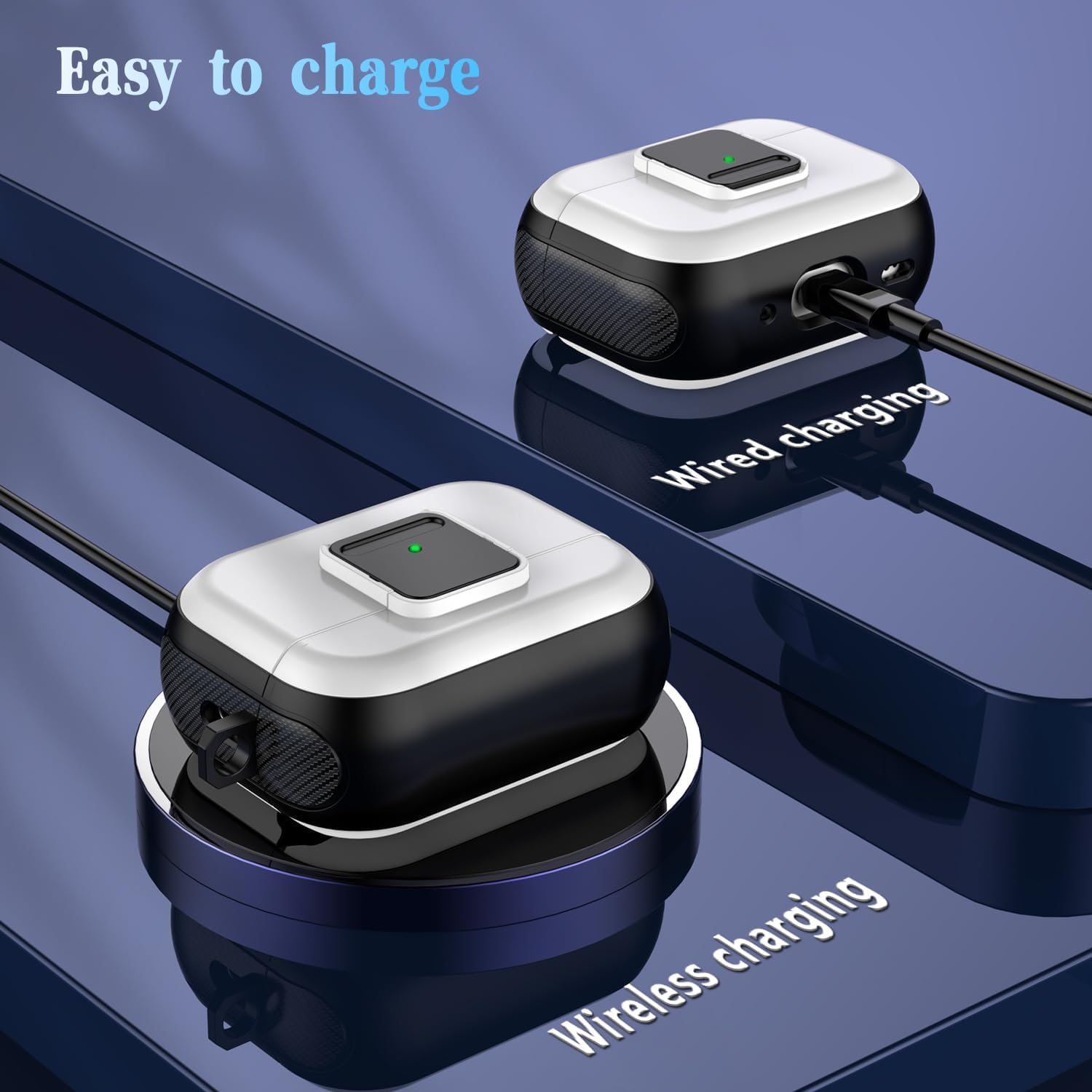 Sounce Compatible for AirPods Pro 2 Case with Mag-Safe, Wireless Charging, Powerful Drop Protection, TPU, Tough Magnetic Cover for AirPods Pro 1st/2nd Generation (2022/2019) with Airpods Cleaning Kit
