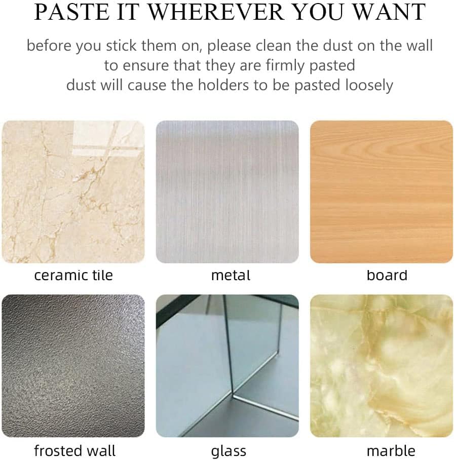 Sounce 8 Piece Wall Mounted Storage Box Remote Indoor Storage Organizer Case for Air Conditioner & TV Remote Mobile Phone Plug Holder Stand Rack Phone Charger Plug Holder (Pack of 8)- White & Grey