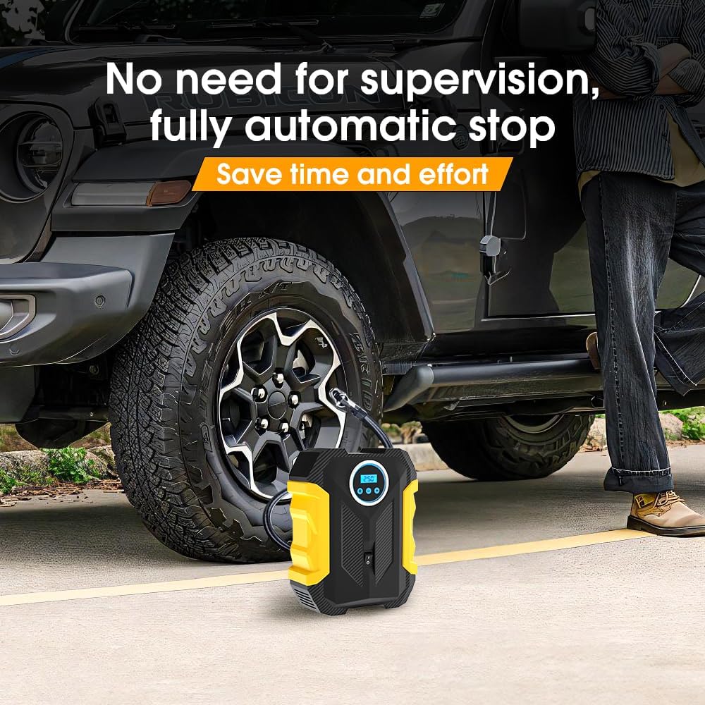 Sounce Floor Cycle Pump with 160 Psi Double Cylinder Portable Foot Pump, Bicycle Pump Portable Air Foot Pump, Tyre Inflator for car Bike and Cycle, Car Air Pump for Tyres
