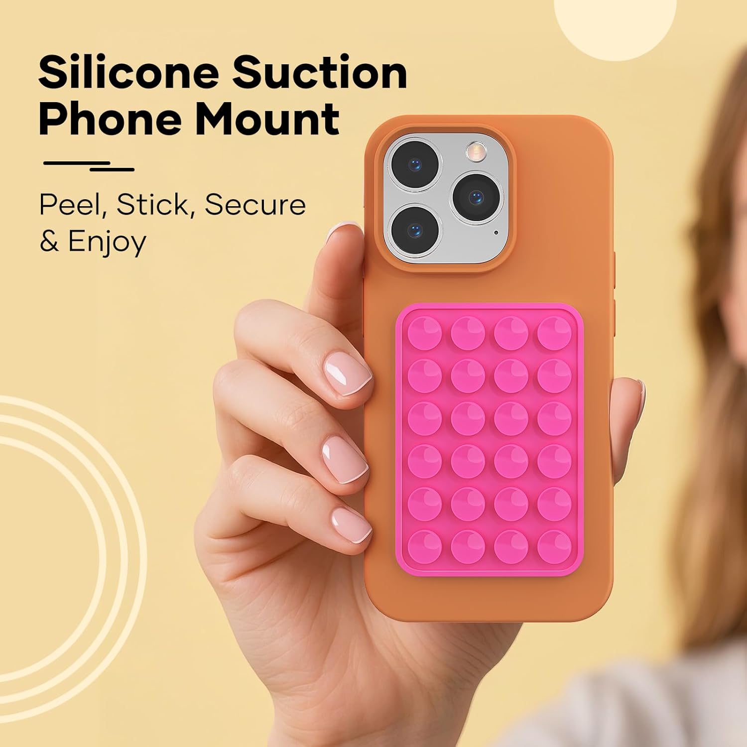 Sounce Suction Phone Case Mount – Ultra-Strong Grip for Vlogging, Selfies & Content Creation