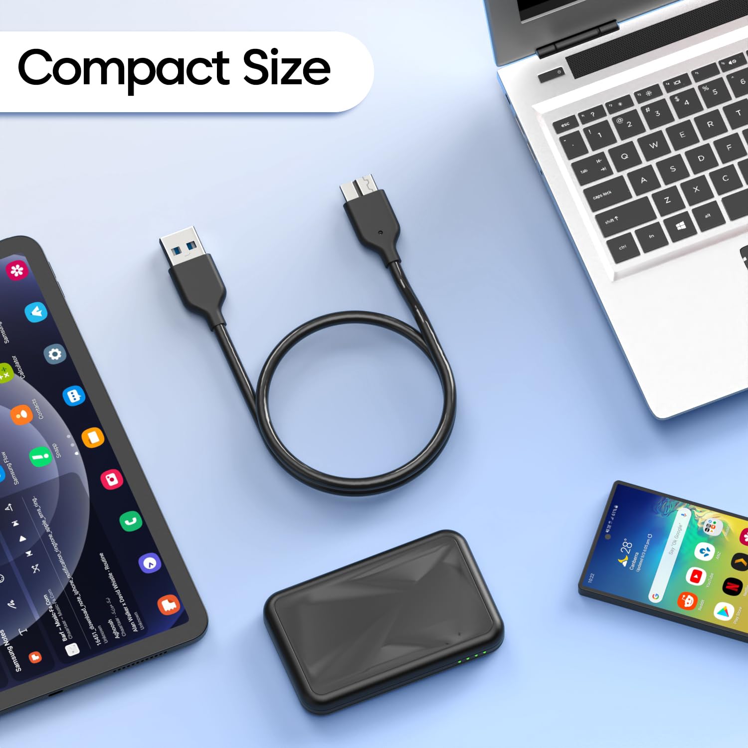 Sounce USB 3.0 A to Micro B SuperSpeed Data Cable – Short High-Speed Cable for External Hard Drives, HDD, SSD, and Other USB 3.0 Devices – Fast Data Transfer & Stable Connection (Short Length)