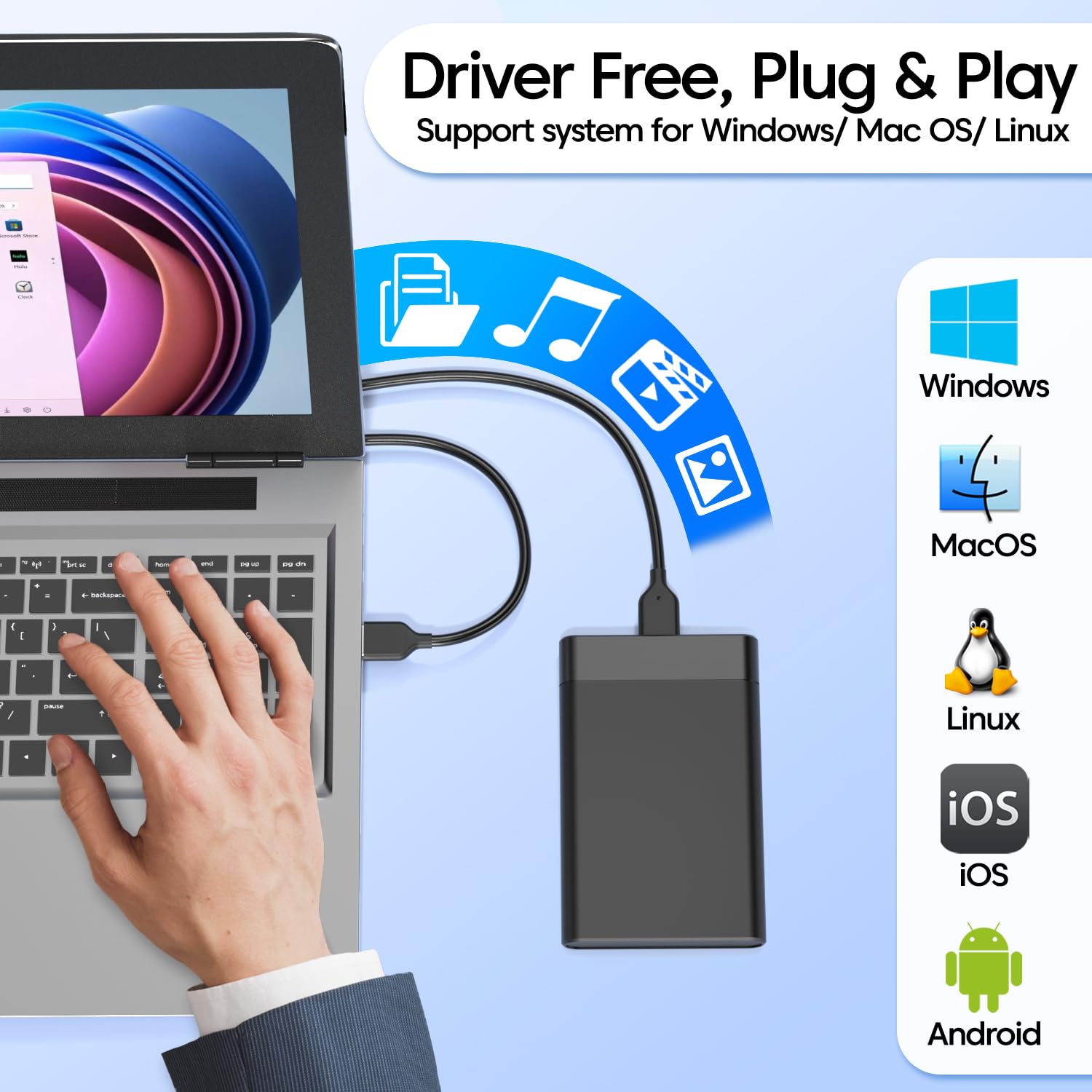 Sounce USB 3.0 A to Micro B SuperSpeed Data Cable – Short High-Speed Cable for External Hard Drives, HDD, SSD, and Other USB 3.0 Devices – Fast Data Transfer & Stable Connection (Short Length)