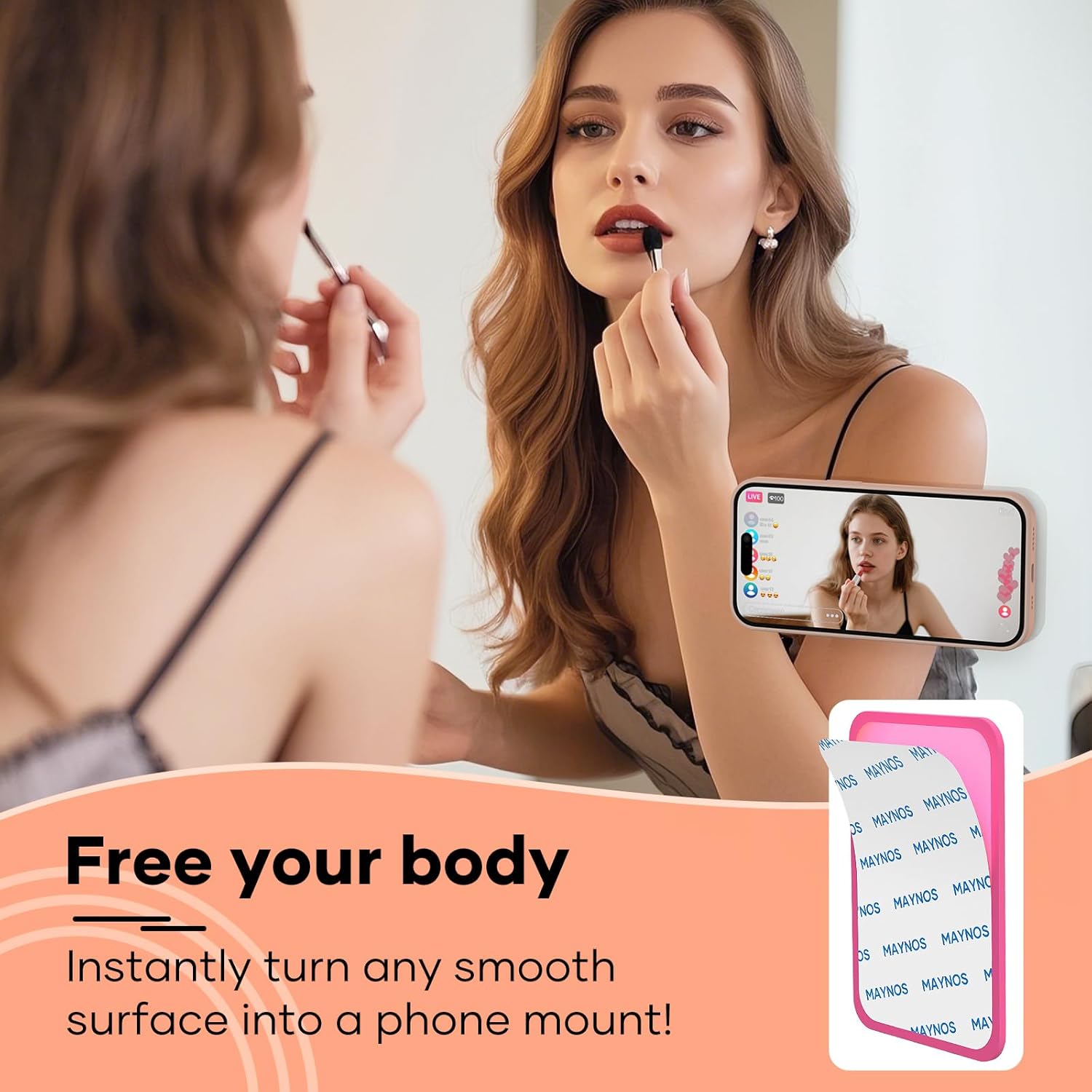 Sounce Suction Phone Case Mount – Ultra-Strong Grip for Vlogging, Selfies & Content Creation