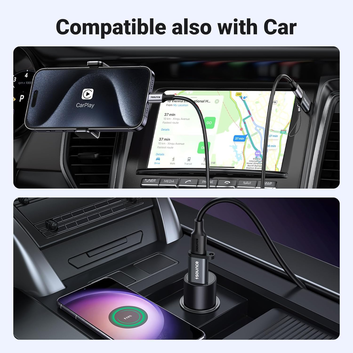 Sounce USB 3.0 OTG to USB Type C Adapter Portable Peripherals High-Speed Data Transfer, Compatible and Works with Laptops, Tablets, Smartphone, Chargers and More Devices