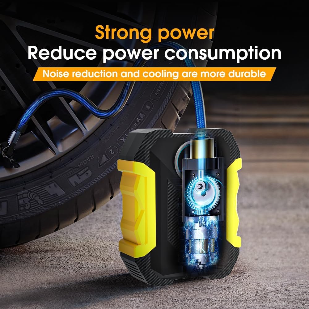 Sounce Floor Cycle Pump with 160 Psi Double Cylinder Portable Foot Pump, Bicycle Pump Portable Air Foot Pump, Tyre Inflator for car Bike and Cycle, Car Air Pump for Tyres