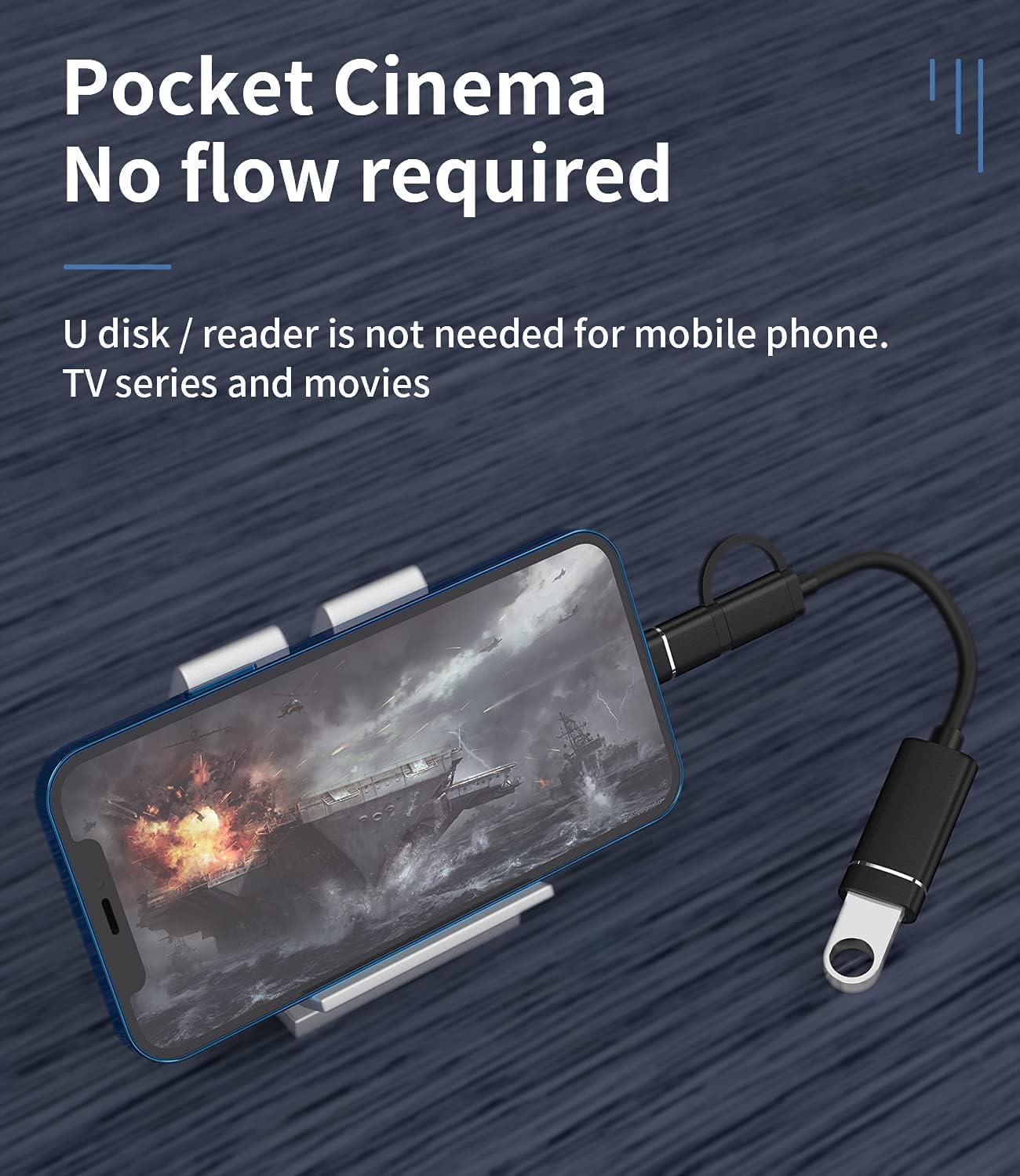 Sounce 3-in-1 USB OTG Connector | USB A to Lightning, Type-C & Micro USB