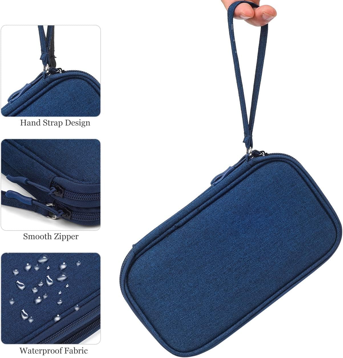 Sounce Portable Travel Organizer Pouch for Cables, Chargers & Gadgets – Waterproof Digital Accessory Case