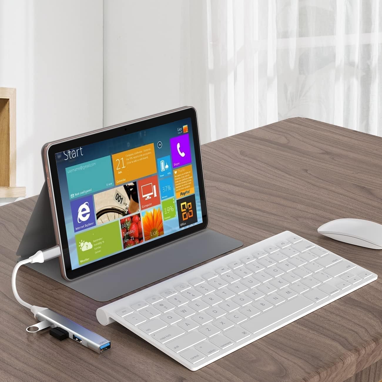 Sounce 4-in-1 USB C Hub | Type-C to 4 USB-A Ports with Aluminum Shell (White)