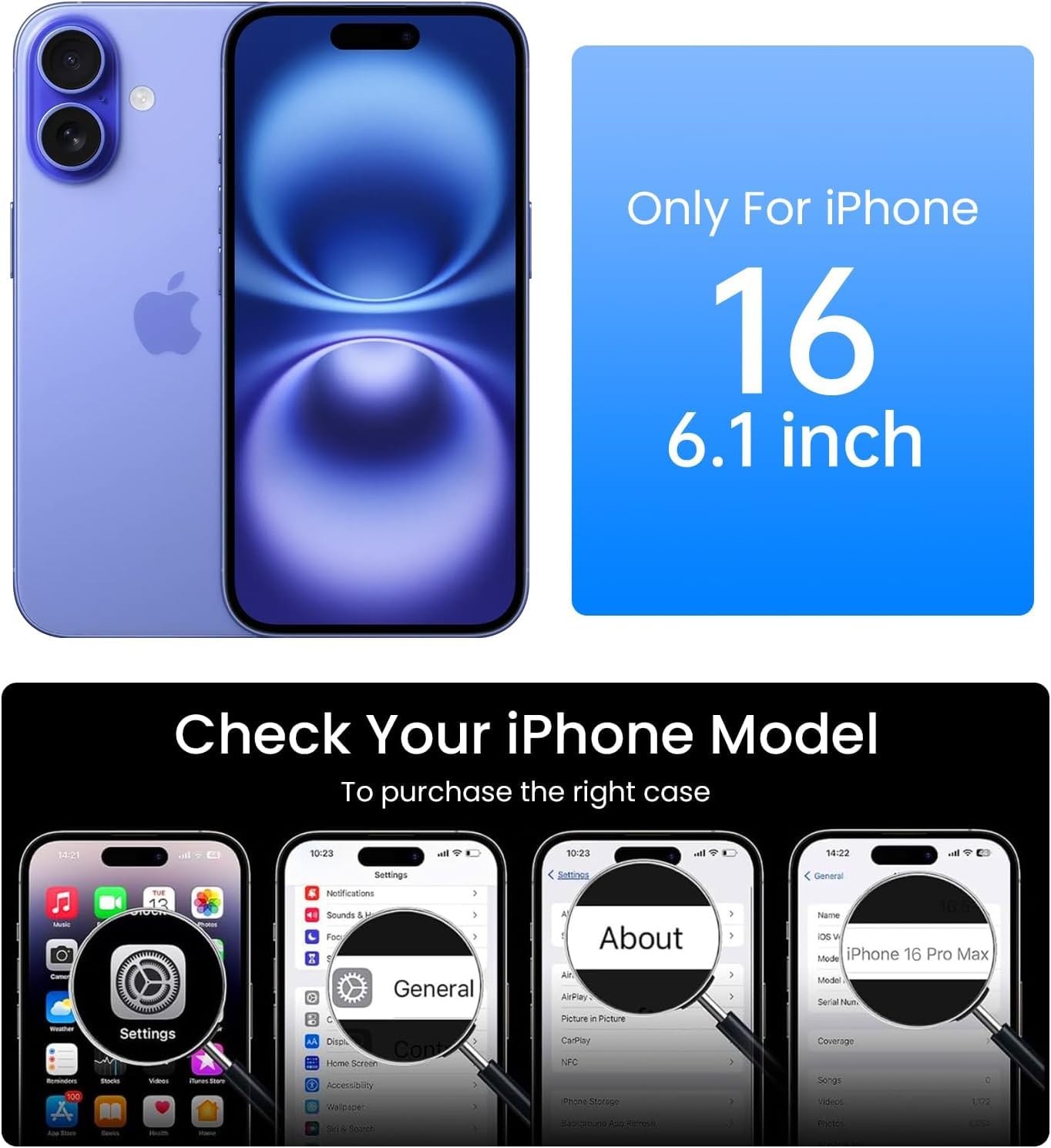 Sounce Ultra-Hybrid Crystal Clear Back Case Cover for iPhone 16 | Shockproof Design | Camera Protection Bump | Hard Clear Back | Bumper Case Cover for iPhone 16 (PC & TPU, Transparent)