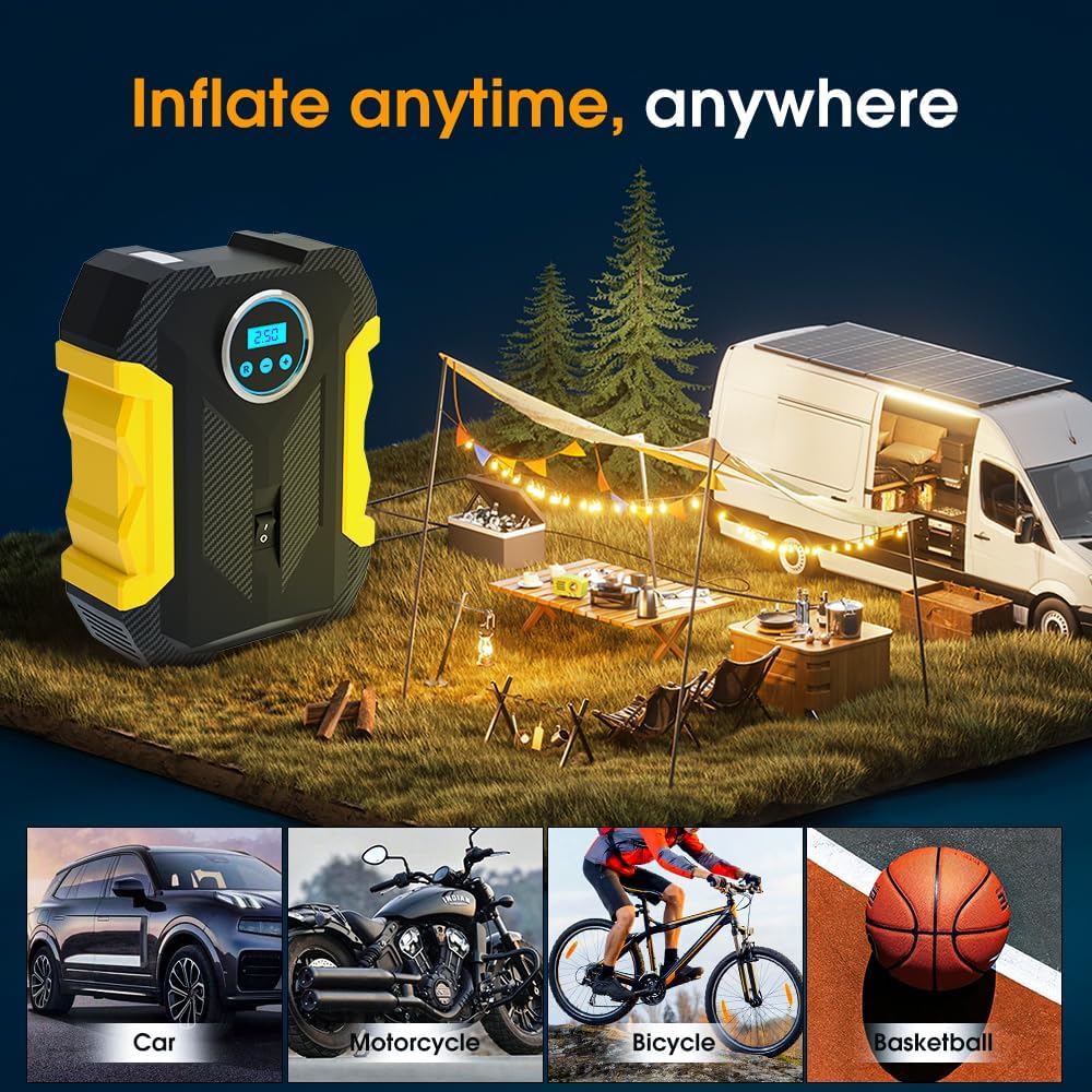 Sounce Floor Cycle Pump with 160 Psi Double Cylinder Portable Foot Pump, Bicycle Pump Portable Air Foot Pump, Tyre Inflator for car Bike and Cycle, Car Air Pump for Tyres
