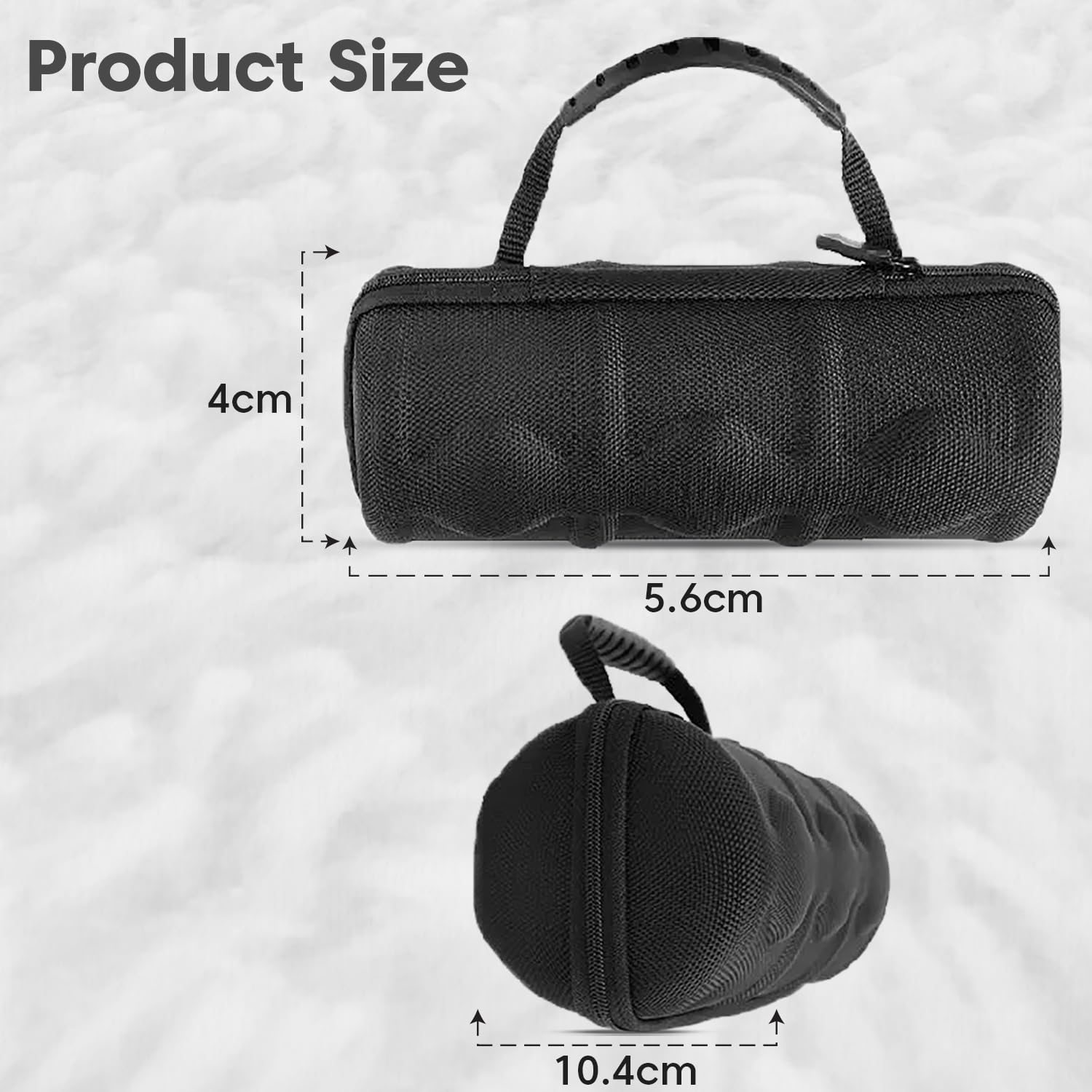 Sounce Travel Watch Case Organizer Watch Box With Zipper Heavy Duty Nylon Exterior, Travel Friendly Case Fits all Wristwatches & Smart Watches Up To 60MM Compatible for Apple Watch (3 Slots)