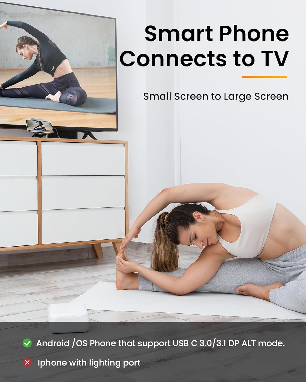 Sounce Type C to Dual HDMI Adapter 4K@60hz, Type C to HDMI Splitter for 2 Monitors, (Thunderbolt 3/4) USB C to Dual HDMI Hub Extend Display for MacBook Air/Pro, Dell XPS, Surface, Chromebook