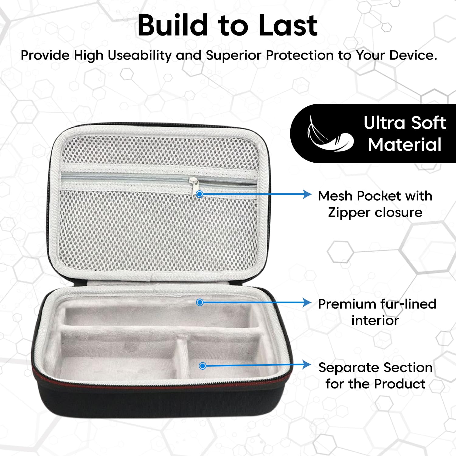 Sounce Portable Carrying Case Cover for Philips Norelco Multigroom Series 3000 5000 7000 MG3750 MG5750/49 MG7750/49 MG7920/65, Mg9551/65, MG5930/65, MG7715/65, Braun MGK3020/3060/3080