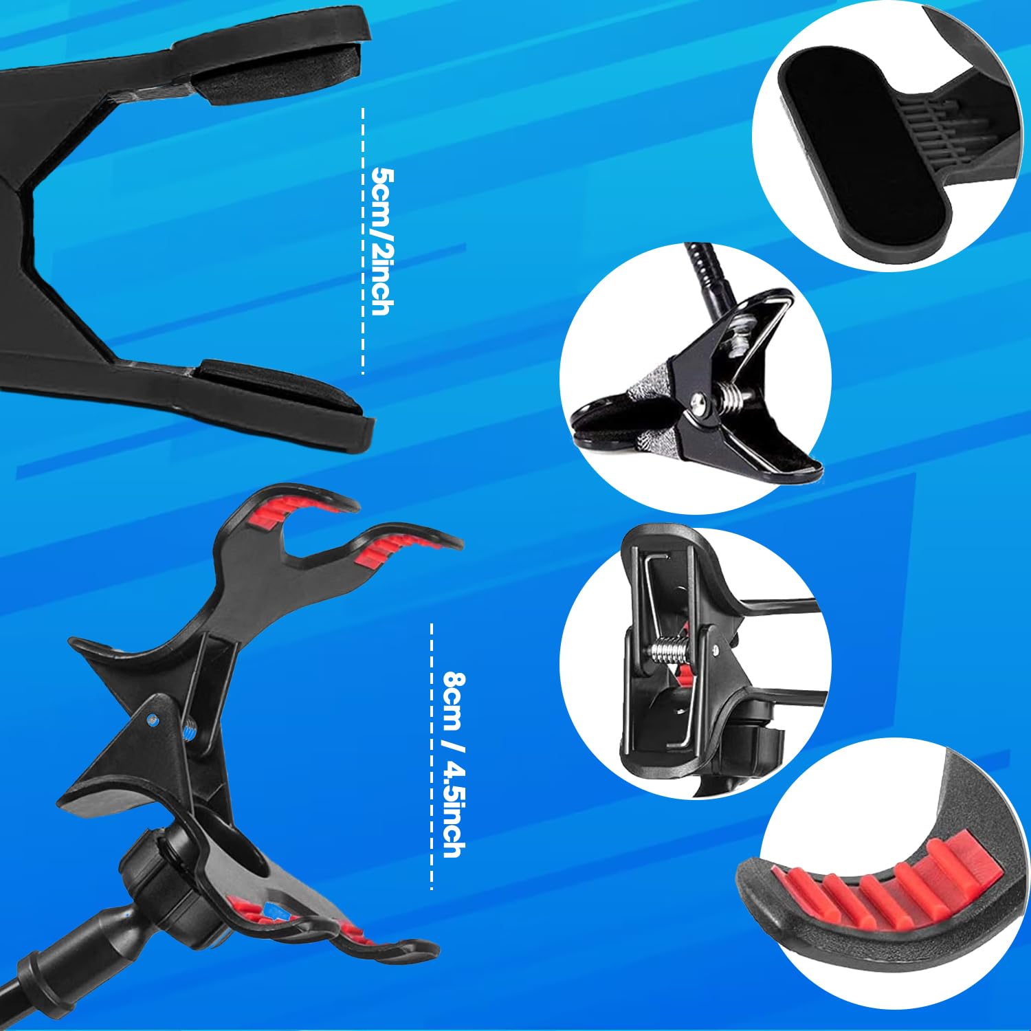 Sounce Mobile Stand Holder Metal Built - Cell Phone Stand Perfect for Video Table Online Class Home Bed Flexible Charging Hand Bike Movie Office Gift Desktop Heavy Duty Lazy Mount Multi Angle Clamp