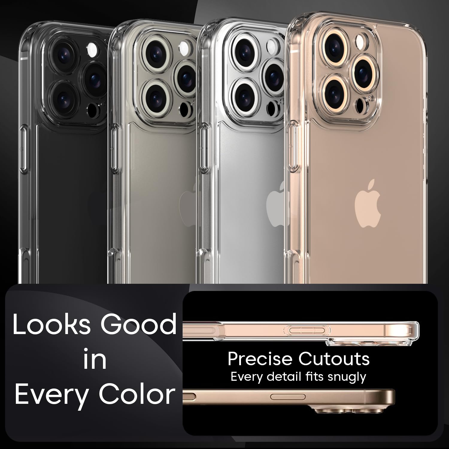 Sounce iPhone 16 Pro Max Case Cover with Ultra-Hybrid Crystal Clear | Camera Protection Bump | Shockproof Design | Hard Clear Back | Bumper Case Cover for iPhone 16 Pro Max (Transparent)