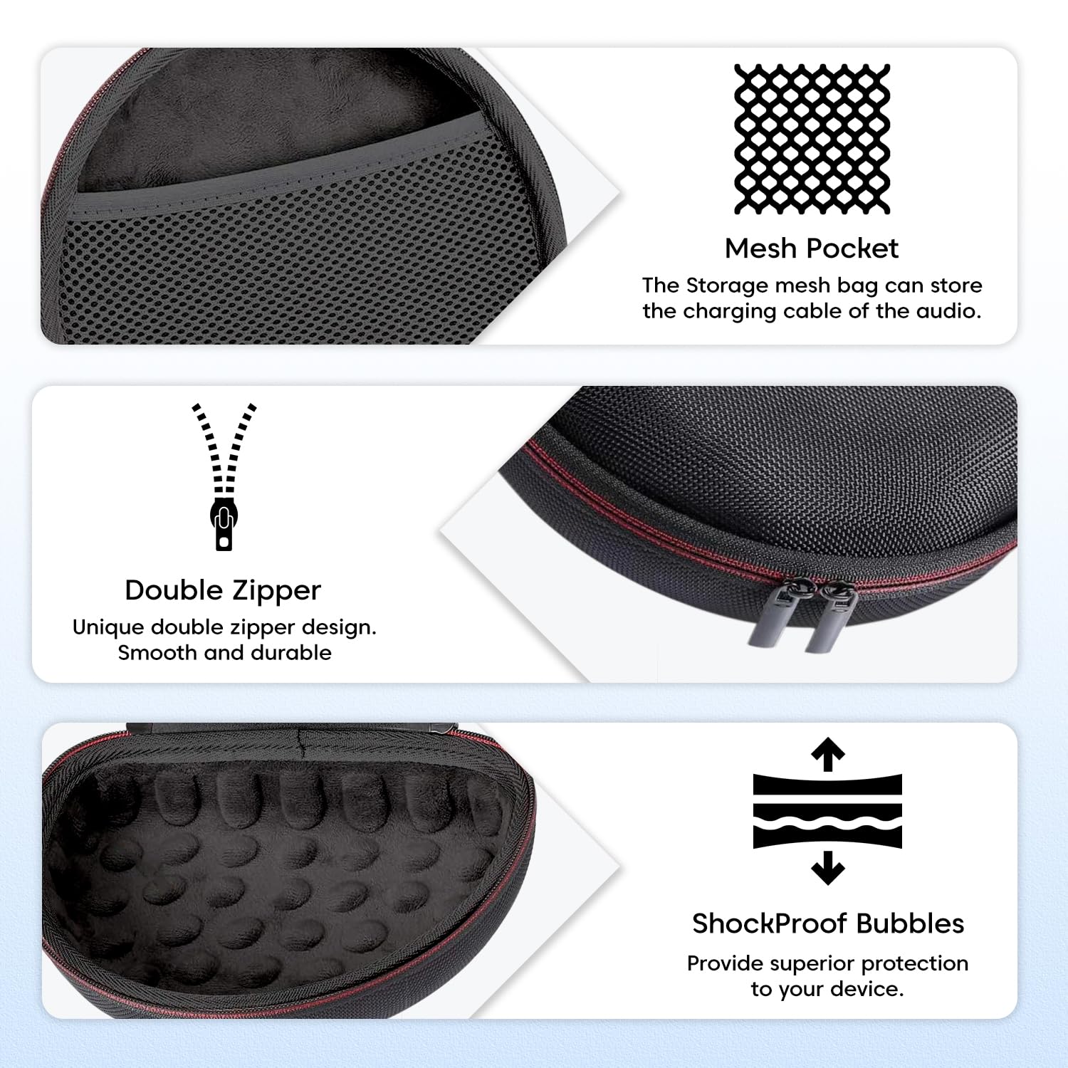Sounce Hard Shell Carrying Case for Marshall Headphones | Durable EVA Protection for Major V, Major IV, Major III, Major II & Wireless Bluetooth On-Ear Headphones