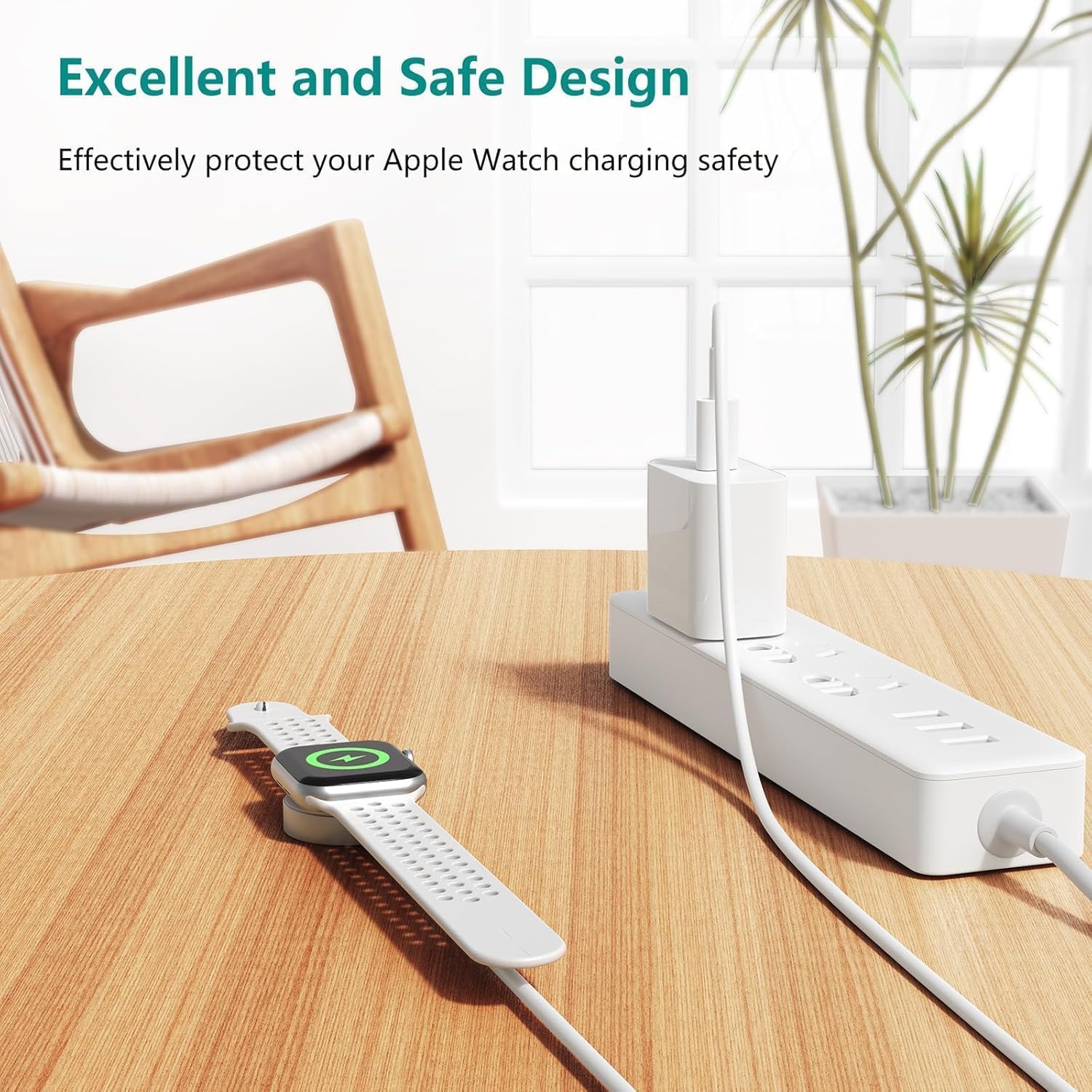 Sounce Compatible Apple Watch Charger USB-C 5W Fast Magnetic iWatch Charging Cable (3FT) with 20W USB-C Wall Adapter Compatible with Apple Watch Ultra 2/Ultra/SE/Series 10/9/8/7/6/5/4/3/2/1 (White)