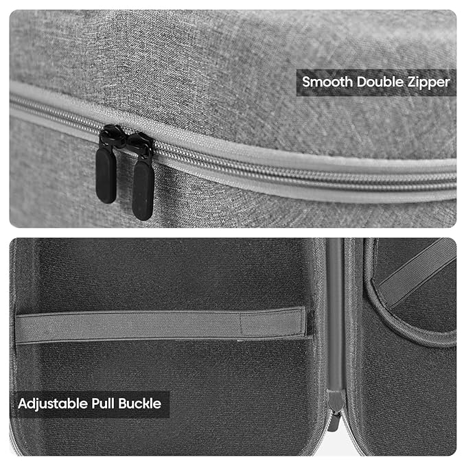 Sounce EVA Hard Shell Carrying Case for Meta Quest 3 3S Meta Quest 2 Pro Pico 4 Pico 4 Pro VR Headsets and Accessories with Elite Strap Support Shockproof Travel Storage Bag
