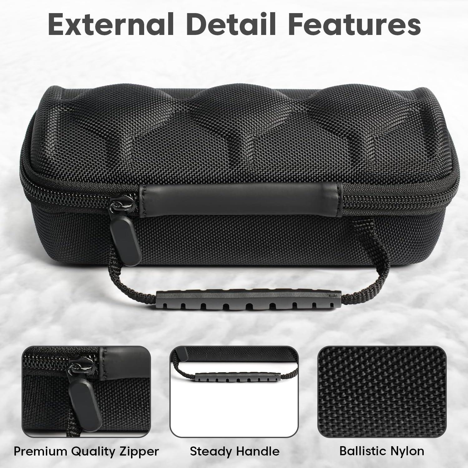 Sounce Travel Watch Case Organizer Watch Box With Zipper Heavy Duty Nylon Exterior, Travel Friendly Case Fits all Wristwatches & Smart Watches Up To 60MM Compatible for Apple Watch (3 Slots)