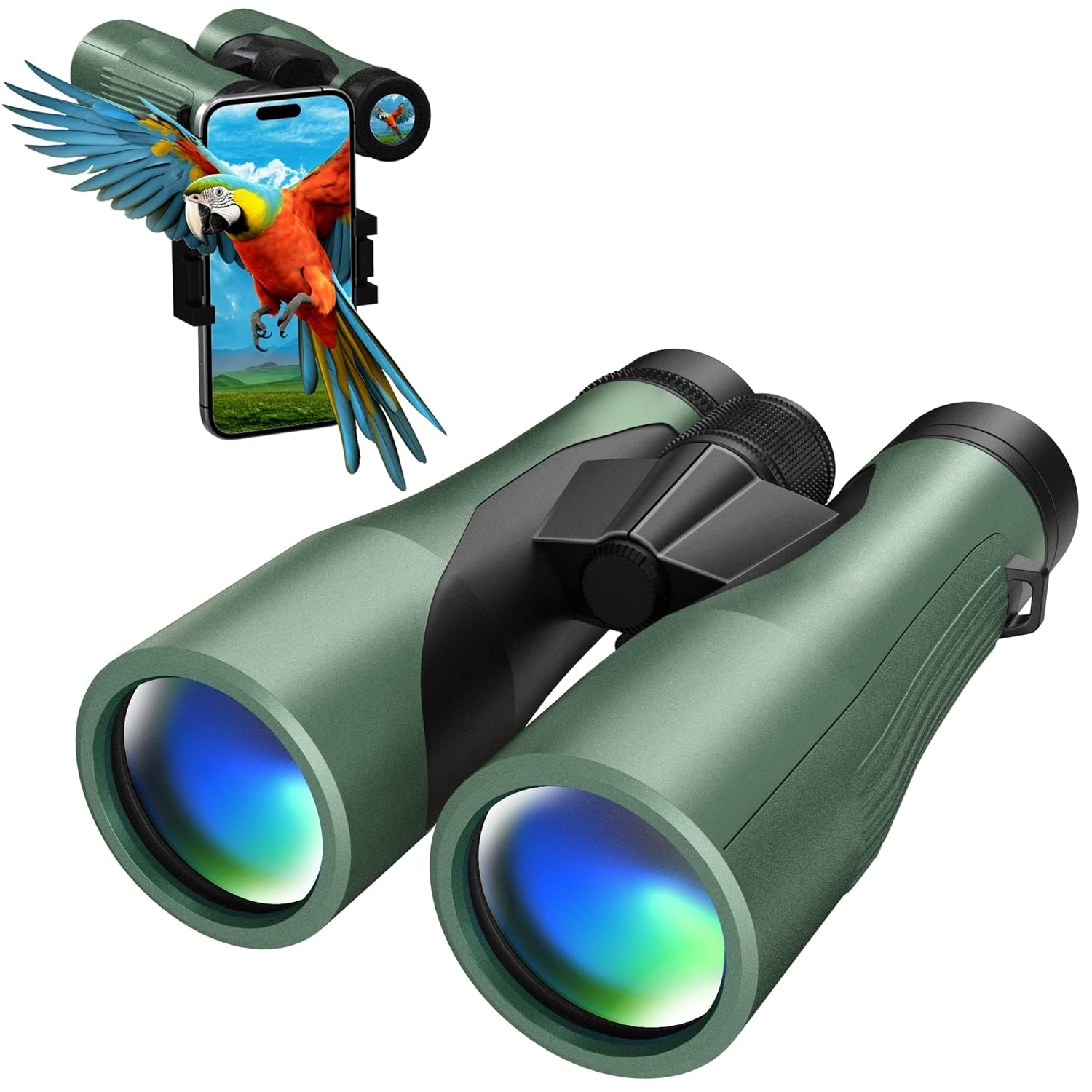 Sounce 15x52 UHD Binoculars – Waterproof Long Distance Optics with Phone Adapter