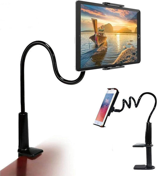 Sounce 360° Adjustable Mobile Phone Holder | Flexible Gooseneck Clamp Tabletop Stand – Black