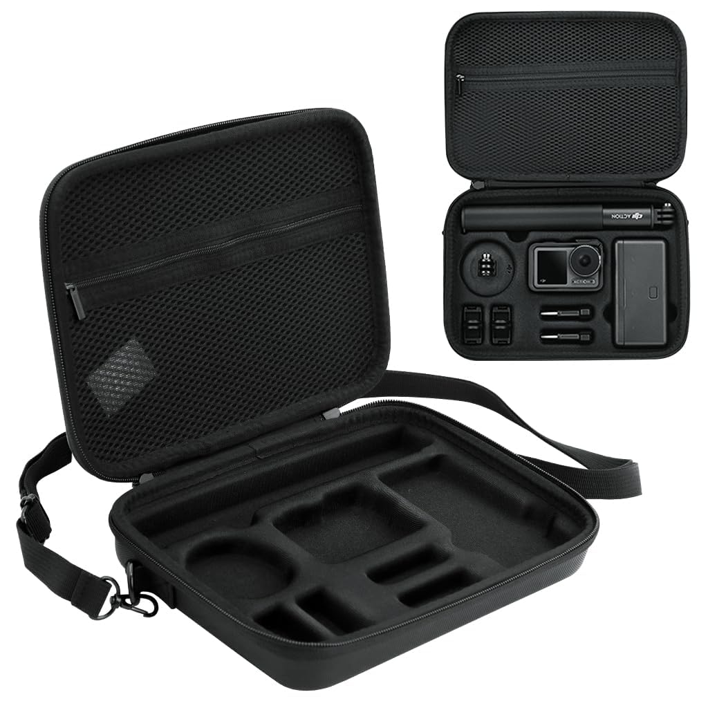 Sounce Action 3 Carrying Case for DJI OSMO Action 3/Action 4/5Pro Camera, Hard Shell Bag Storage Bag with Shoulder Strap Travel Case for DJI OSMO Action 3/4/5pro Camera