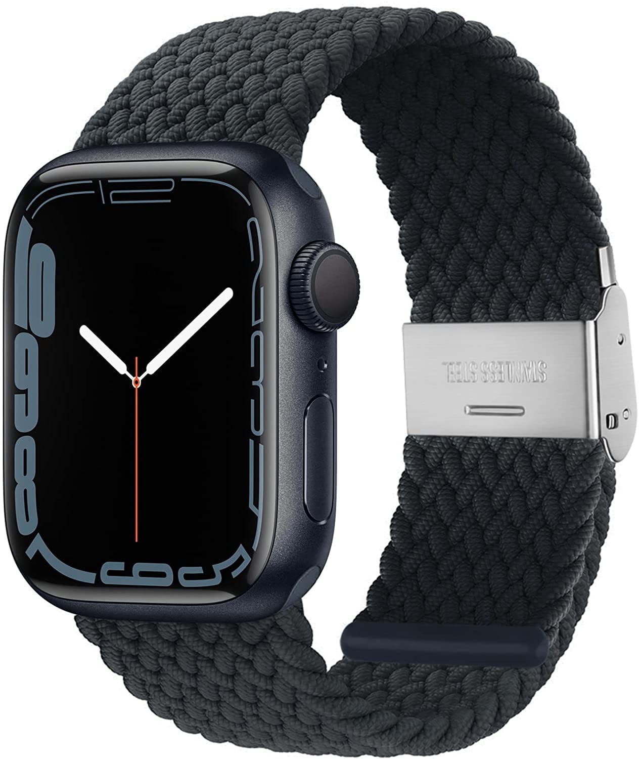 Sounce Compatible with Watch Bands 42mm 44mm 45mm 49mm, Watch Bands for Women Men, Adjustable Braided Solo Loop with Buckle Elastic Sport Bands for Watch SE Series 7/6/5/4/3/2/1
