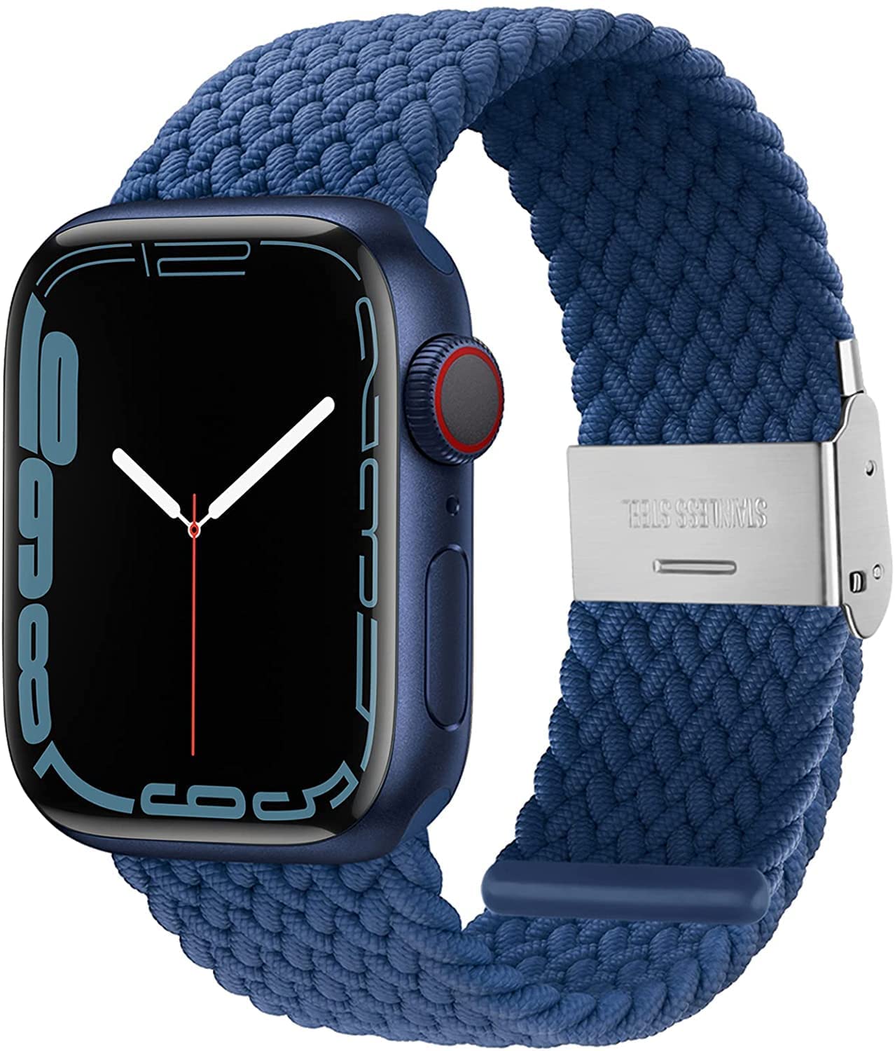 Sounce Compatible with Watch Bands 42mm 44mm 45mm 49mm, Watch Bands for Women Men, Adjustable Braided Solo Loop with Buckle Elastic Sport Bands for Watch SE Series 7/6/5/4/3/2/1