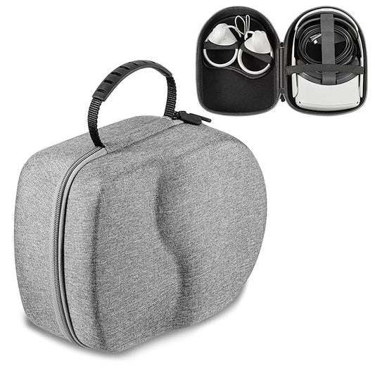 Sounce EVA Hard Shell Carrying Case for Meta Quest 3 3S Meta Quest 2 Pro Pico 4 Pico 4 Pro VR Headsets and Accessories with Elite Strap Support Shockproof Travel Storage Bag