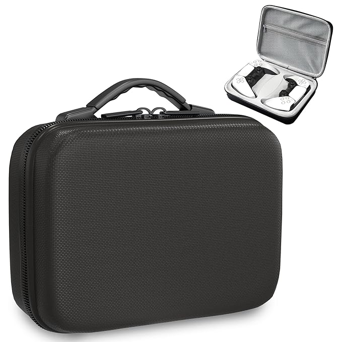 Sounce Premium Polyester Dual Controller Hard Carry Case for PS5, PS4, Xbox, and iPega Controllers