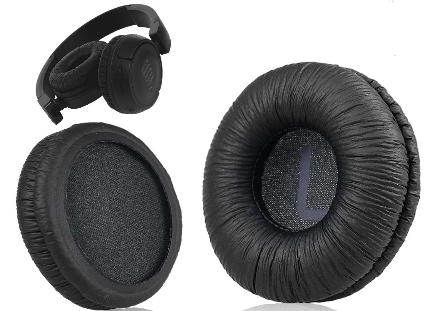 Sounce Replacement Earpads Cushion Compatible with JBL C300SI, T250SI, T450, T460BT, T600, T500BT, 520BT Headphones Ear Pads with Softer PU Leather Earmuffs High-Density Foam Ear Cushion Pads - Black