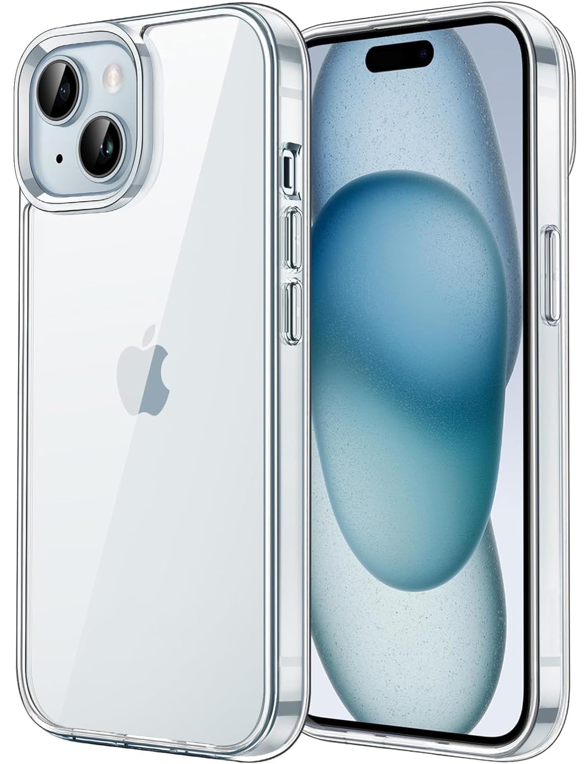 Sounce for iPhone 15 Back Case Cover | Ultra Hybrid Transparent Camera and Drop Protection Back Case Cover for iPhone 15 - (Polycarbonate|Clear)